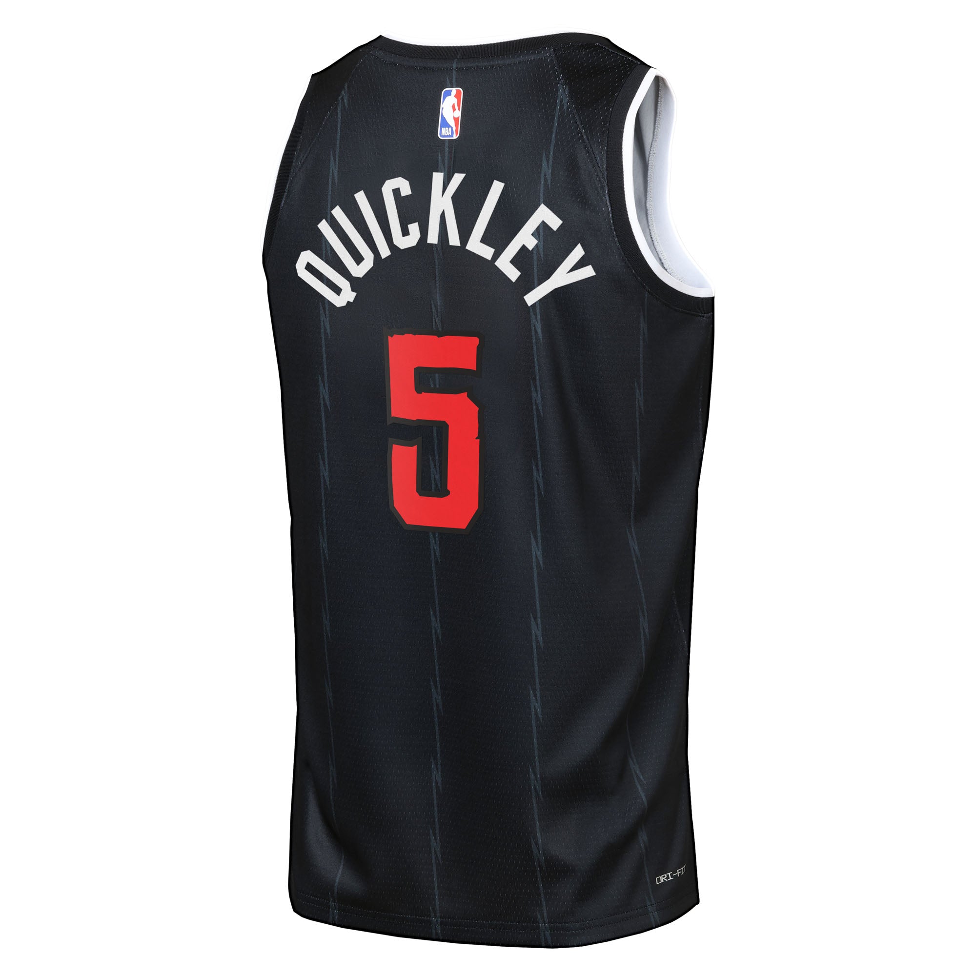 Toronto Raptors Nike 2025/26 City Edition Swingman Jersey - Black - Immanuel Quickley - Youth NBA Team Jersey Basketball Fan Apparel