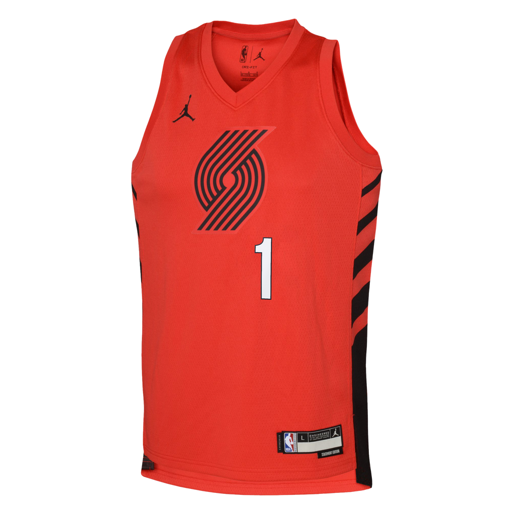 Portland Trail Blazers Jordan Brand Statement Edition Swingman Jersey - Red - Ja Morant - Youth NBA Team Jersey Basketball Fan Apparel