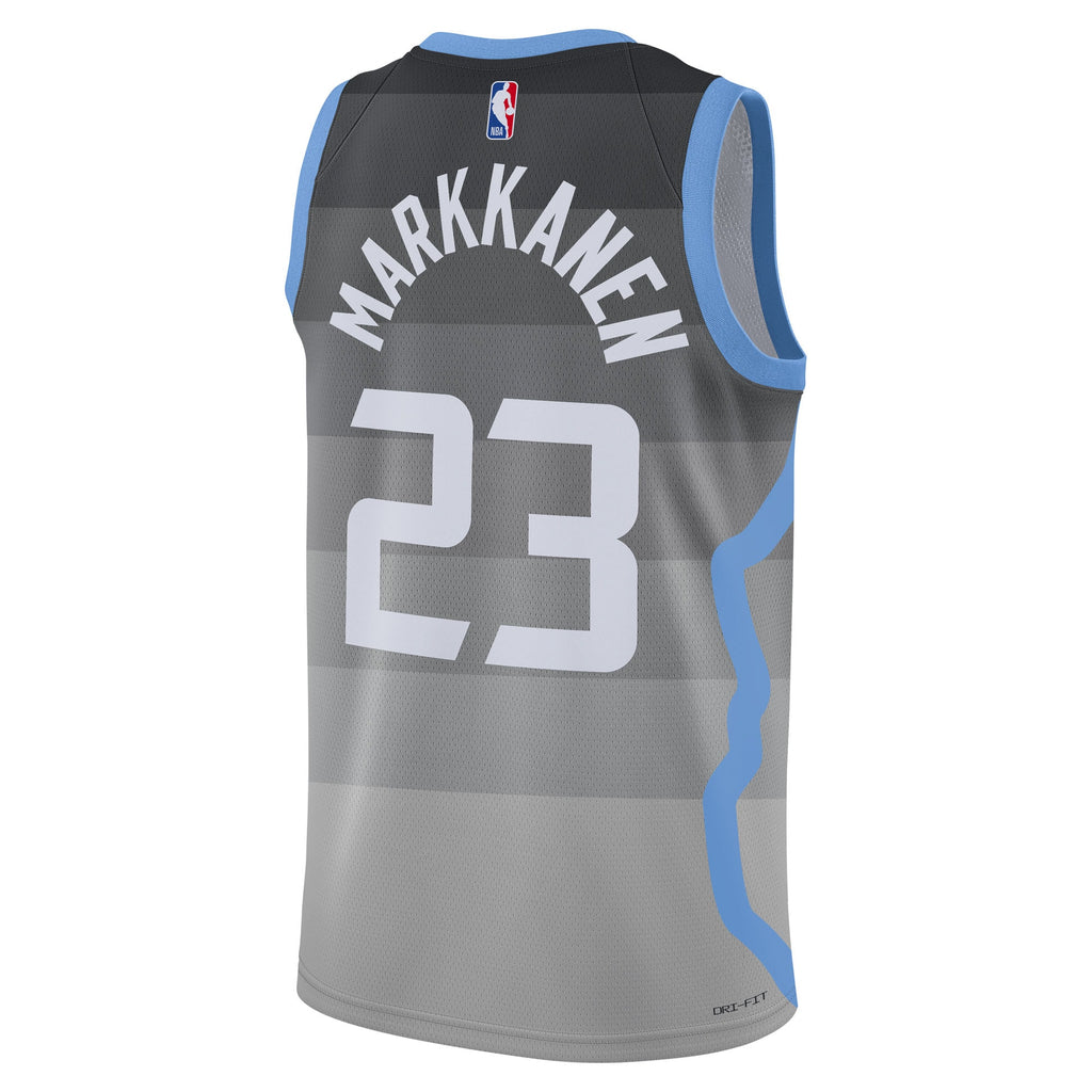 Utah Jazz Nike 2025/26 City Edition Swingman Jersey - Gray - Lauri Markkanen - Unisex NBA Team Jersey Basketball Fan Apparel