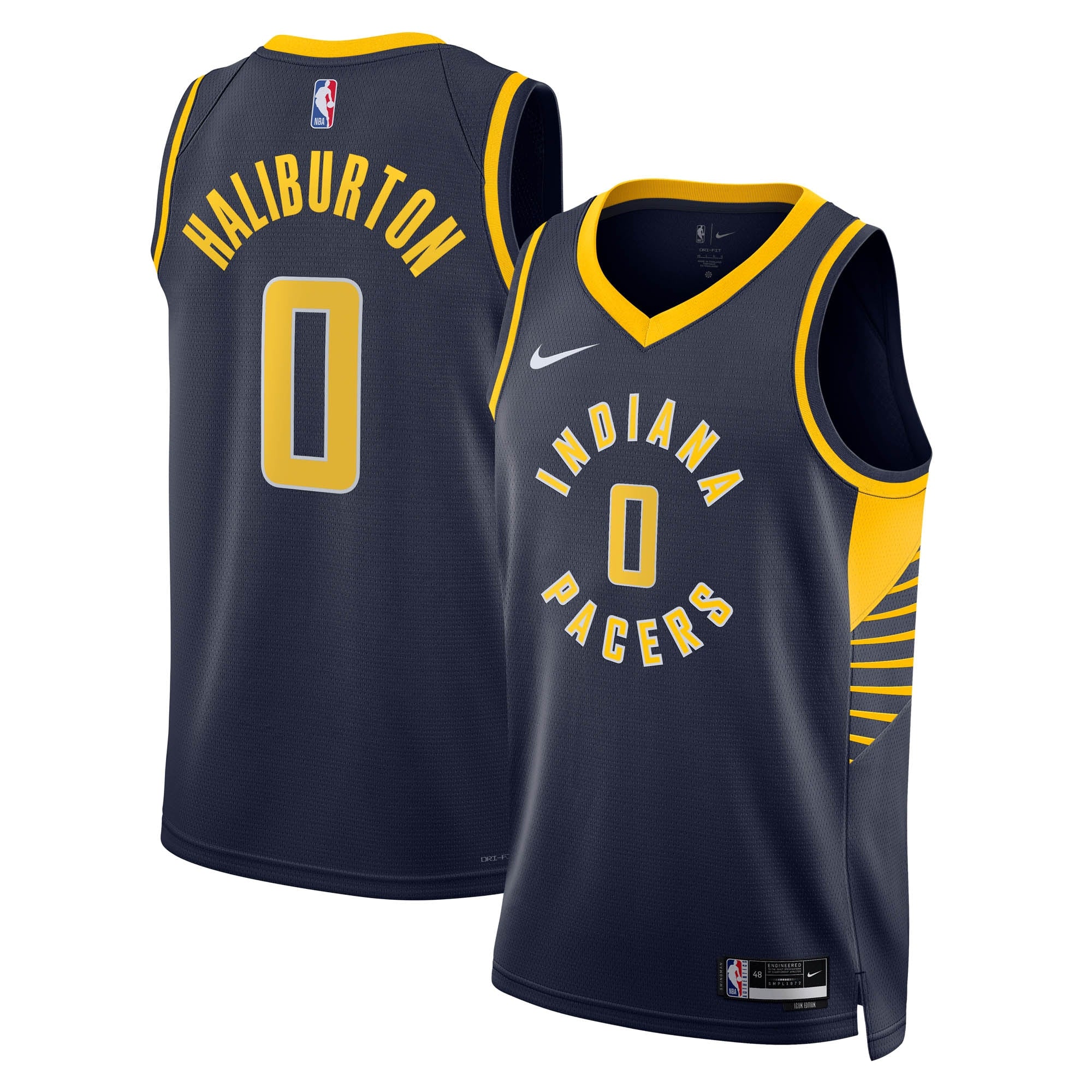 Indiana Pacers Nike Icon Edition Swingman Jersey - Navy - Tyrese Haliburton - Unisex NBA Team Jersey Basketball Fan Apparel