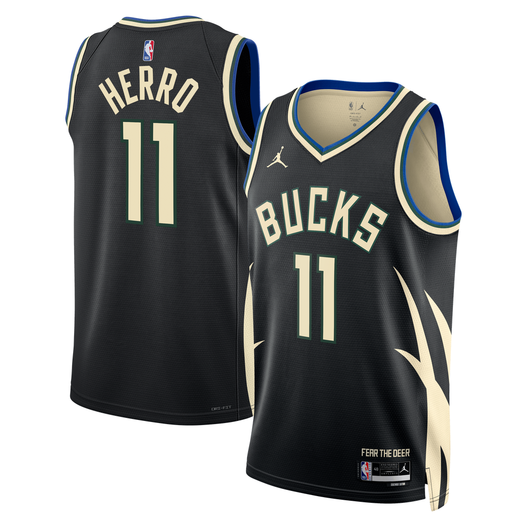 Milwaukee Bucks Jordan Brand Statement Edition Swingman Jersey - Hunter Green - Tyler Herro - Unisex NBA Team Jersey Basketball Fan Apparel