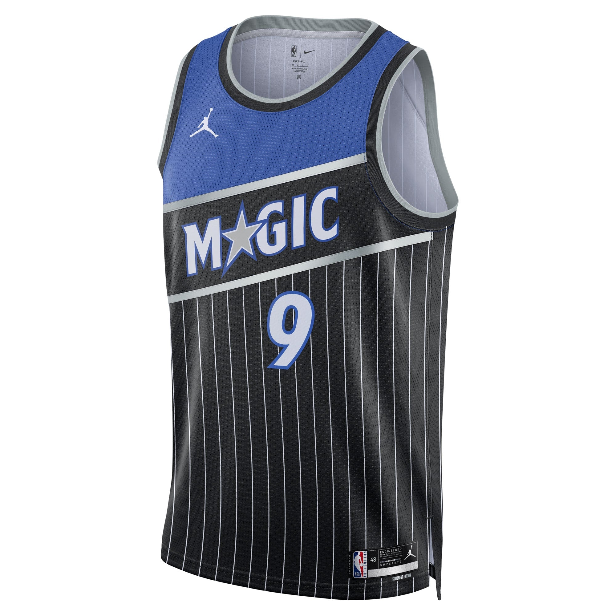 Orlando Magic Jordan Brand Statement Edition Jersey - Black - Nikola Vučević - Unisex NBA Team Jersey Basketball Fan Apparel