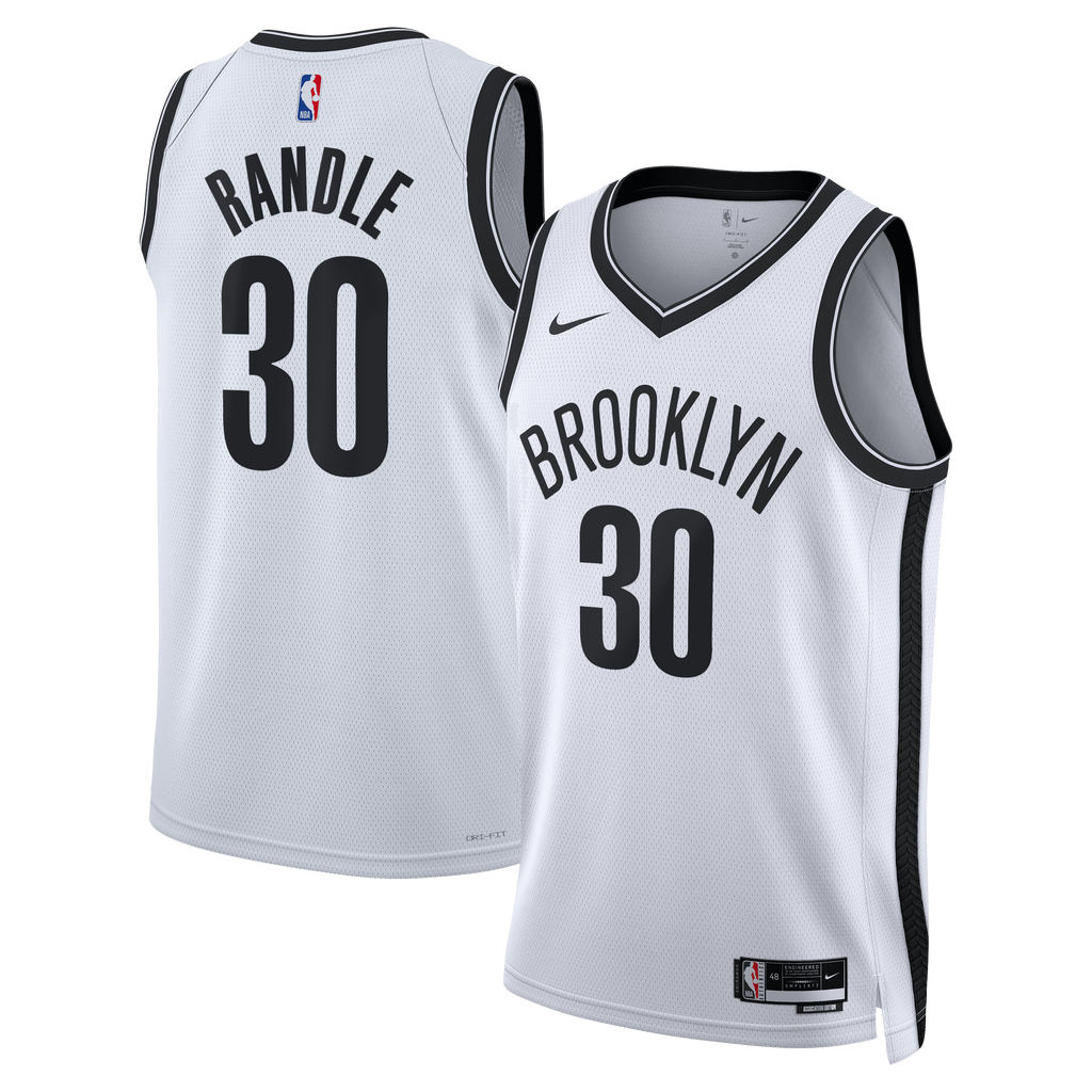 Brooklyn Nets Nike Association Edition Swingman Jersey - White - Julius Randle - Unisex NBA Team Jersey Basketball Fan Apparel
