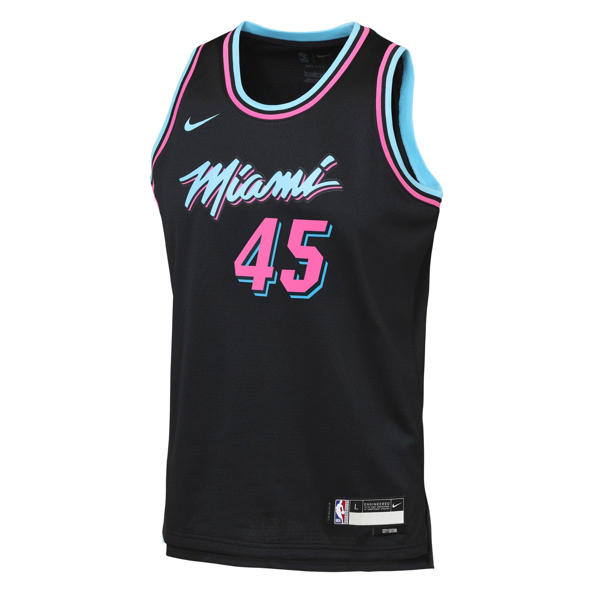 Miami Heat Nike 2025/26 City Edition Swingman Jersey - Black - Davion Mitchell - Youth NBA Team Jersey Basketball Fan Apparel