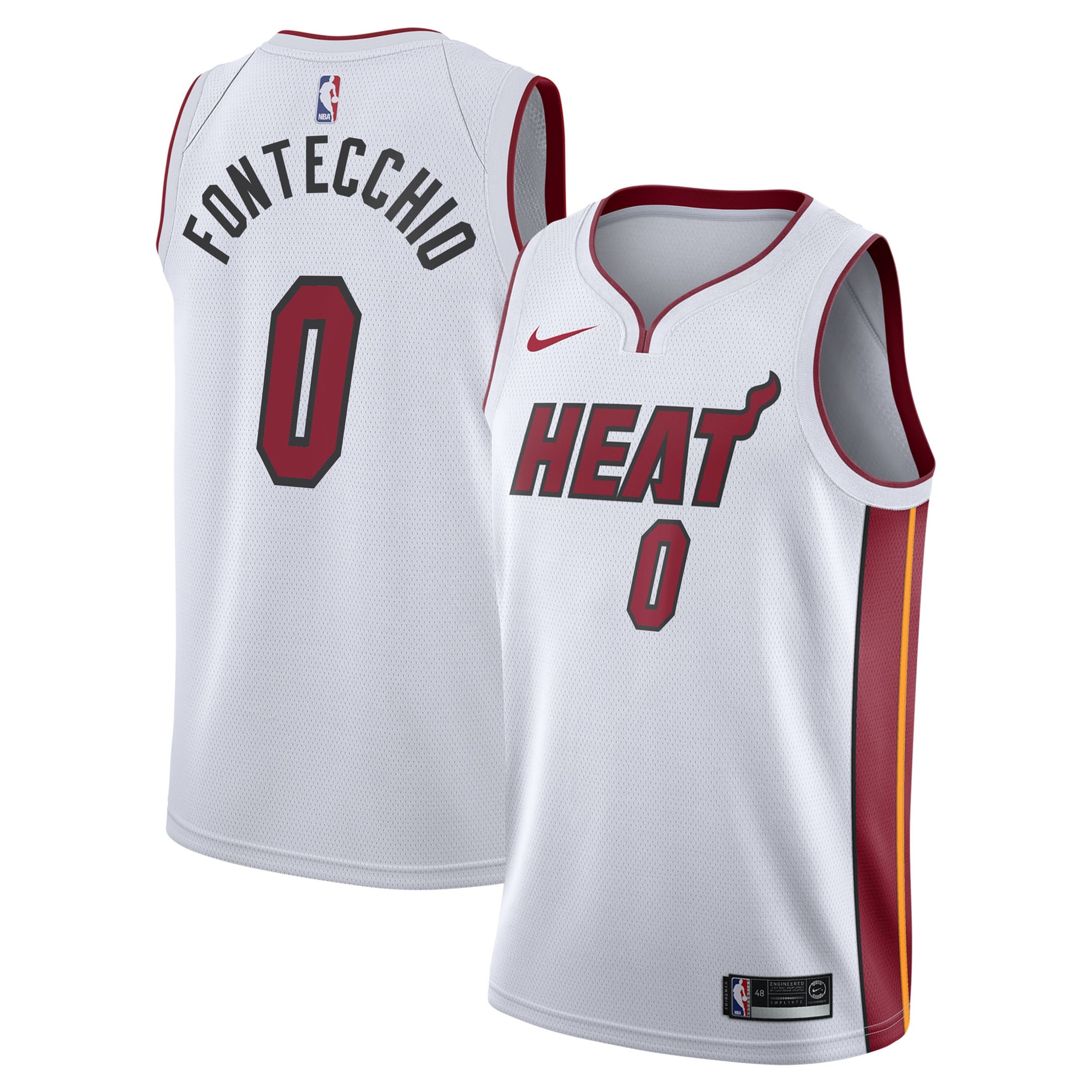 Miami Heat Nike Association Edition Swingman Jersey - White - Simone Fontecchio - Youth NBA Team Jersey Basketball Fan Apparel