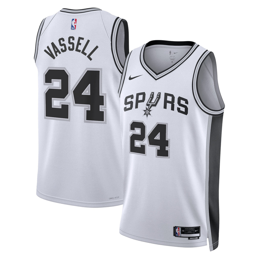 San Antonio Spurs Nike Association Edition Swingman Jersey - White - Devin Vassell - Unisex NBA Team Jersey Basketball Fan Apparel