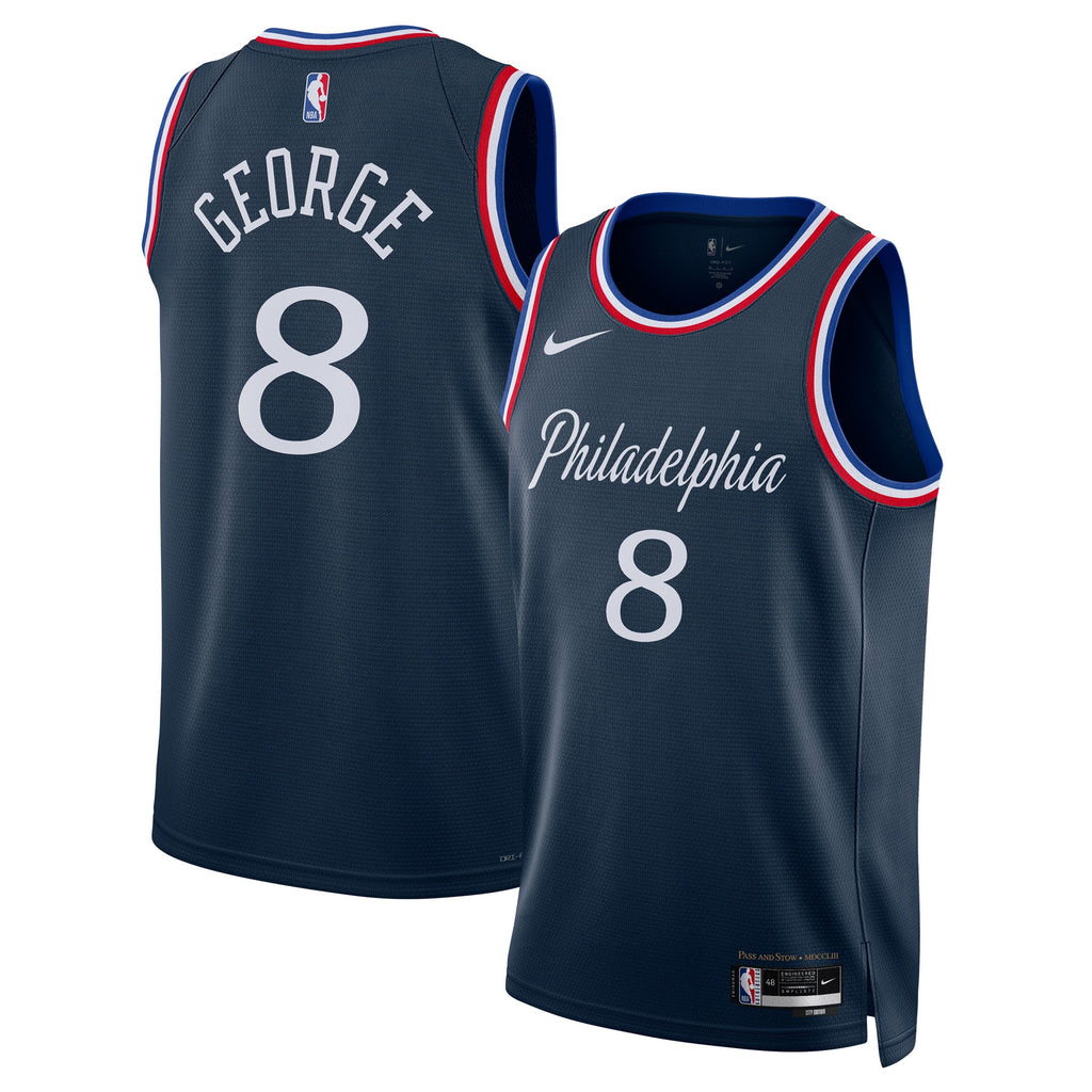 Philadelphia 76ers Nike 2025/26 City Edition Swingman Jersey - Navy - Paul George - Unisex NBA Team Jersey Basketball Fan Apparel