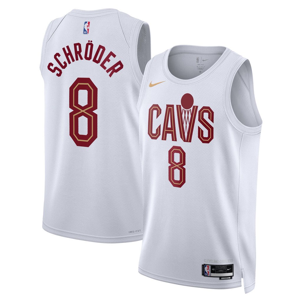 Cleveland Cavaliers Nike Association Edition Swingman Jersey - White - Dennis Schröder - Unisex NBA Team Jersey Basketball Fan Apparel