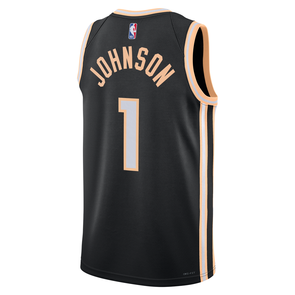 Nike Atlanta Hawks 2025/26 Nike City Edition Swingman Jersey - Black - Jalen Johnson - Unisex NBA Team Jersey Basketball Fan Apparel