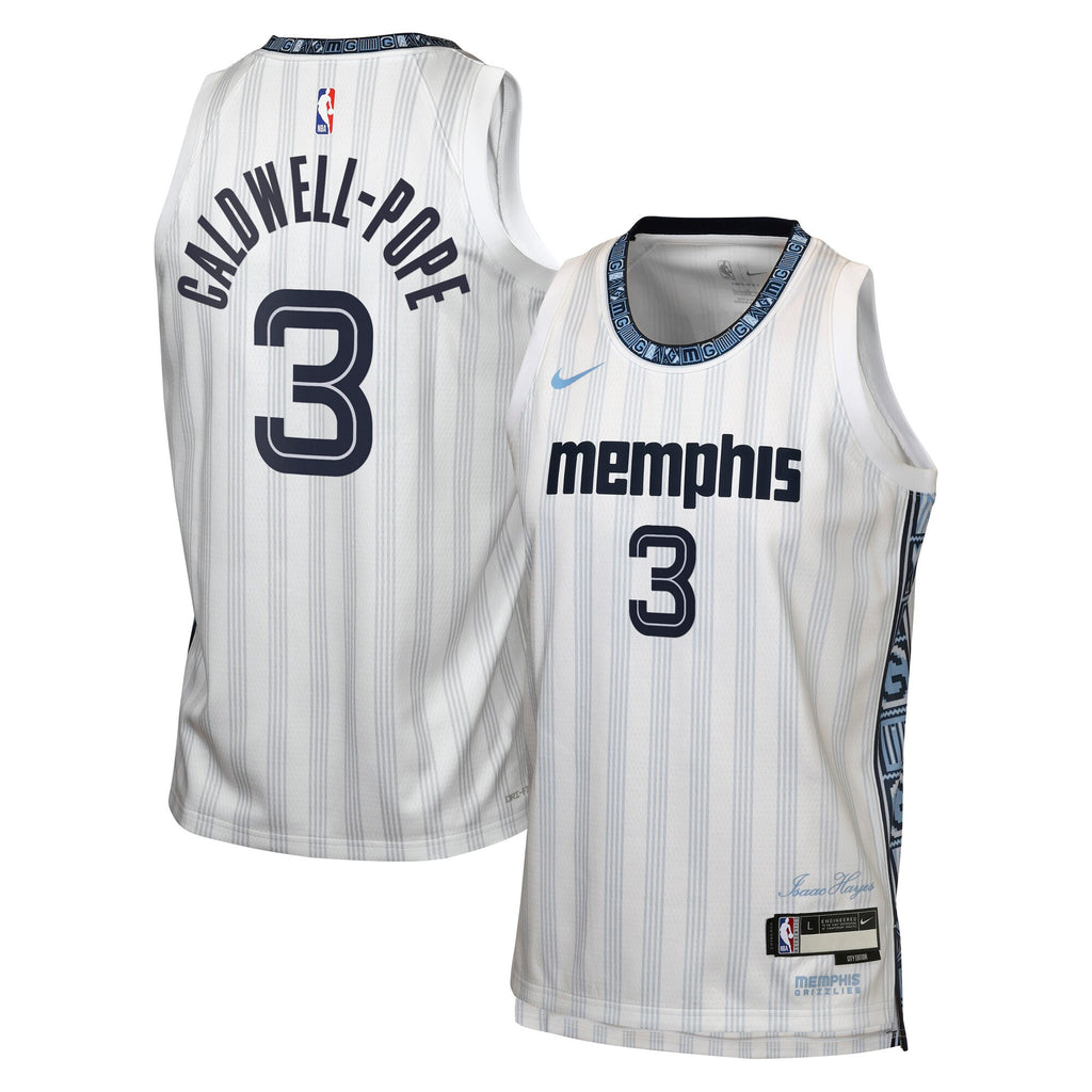 Memphis Grizzlies Nike 2025/26 City Edition Swingman Jersey - Gray - Kentavious Caldwell-Pope - Youth NBA Team Jersey Basketball Fan Apparel