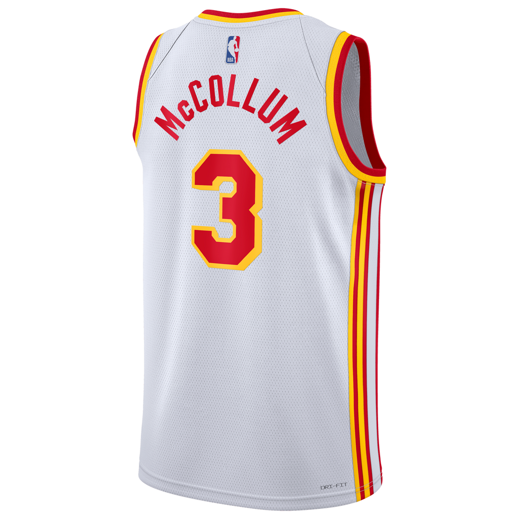Atlanta Hawks Nike Association Edition Swingman Jersey - White - CJ McCollum - Unisex NBA Team Jersey Basketball Fan Apparel