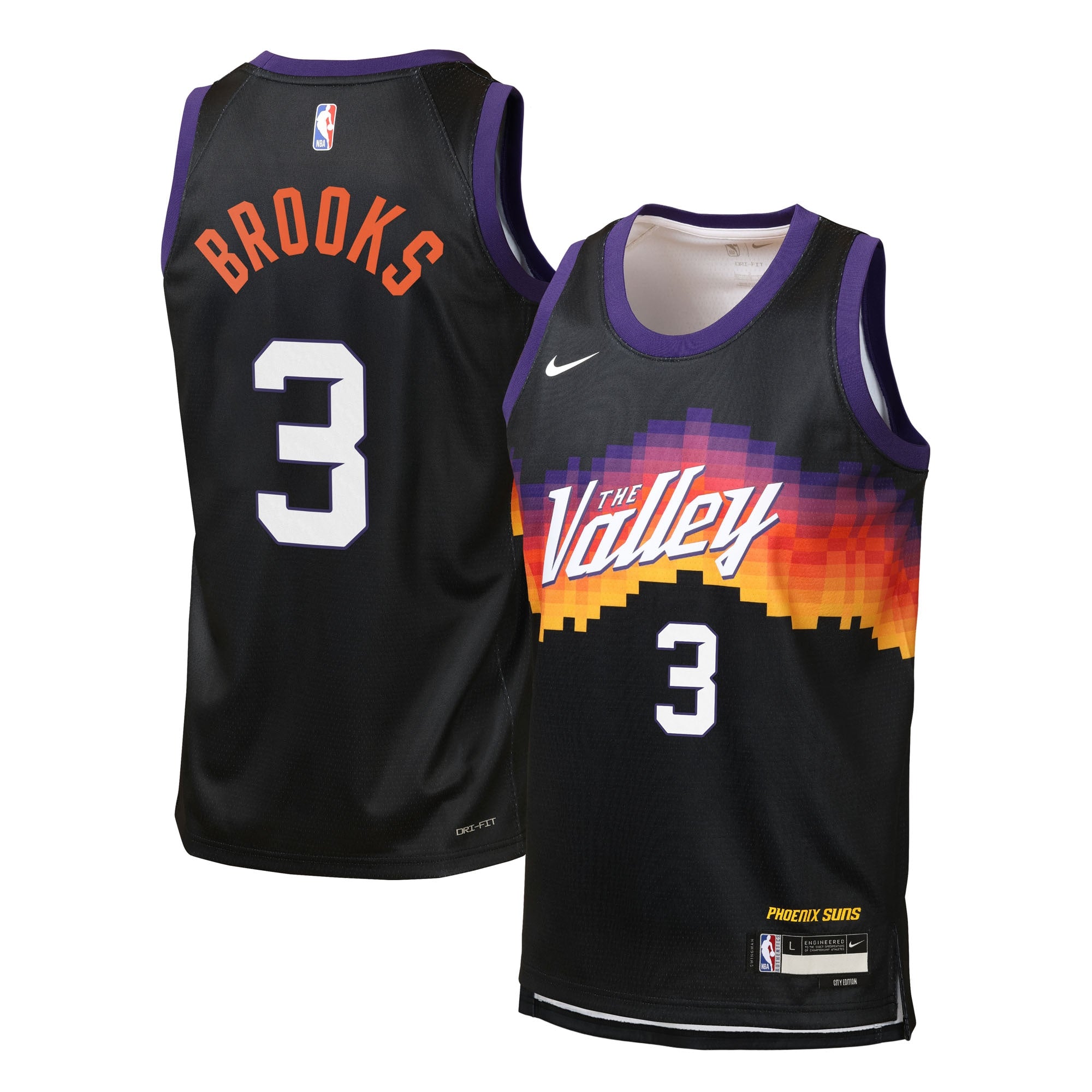 Phoenix Suns Nike 2025/26 City Edition Swingman Jersey - Black - Dillon Brooks - Youth NBA Team Jersey Basketball Fan Apparel