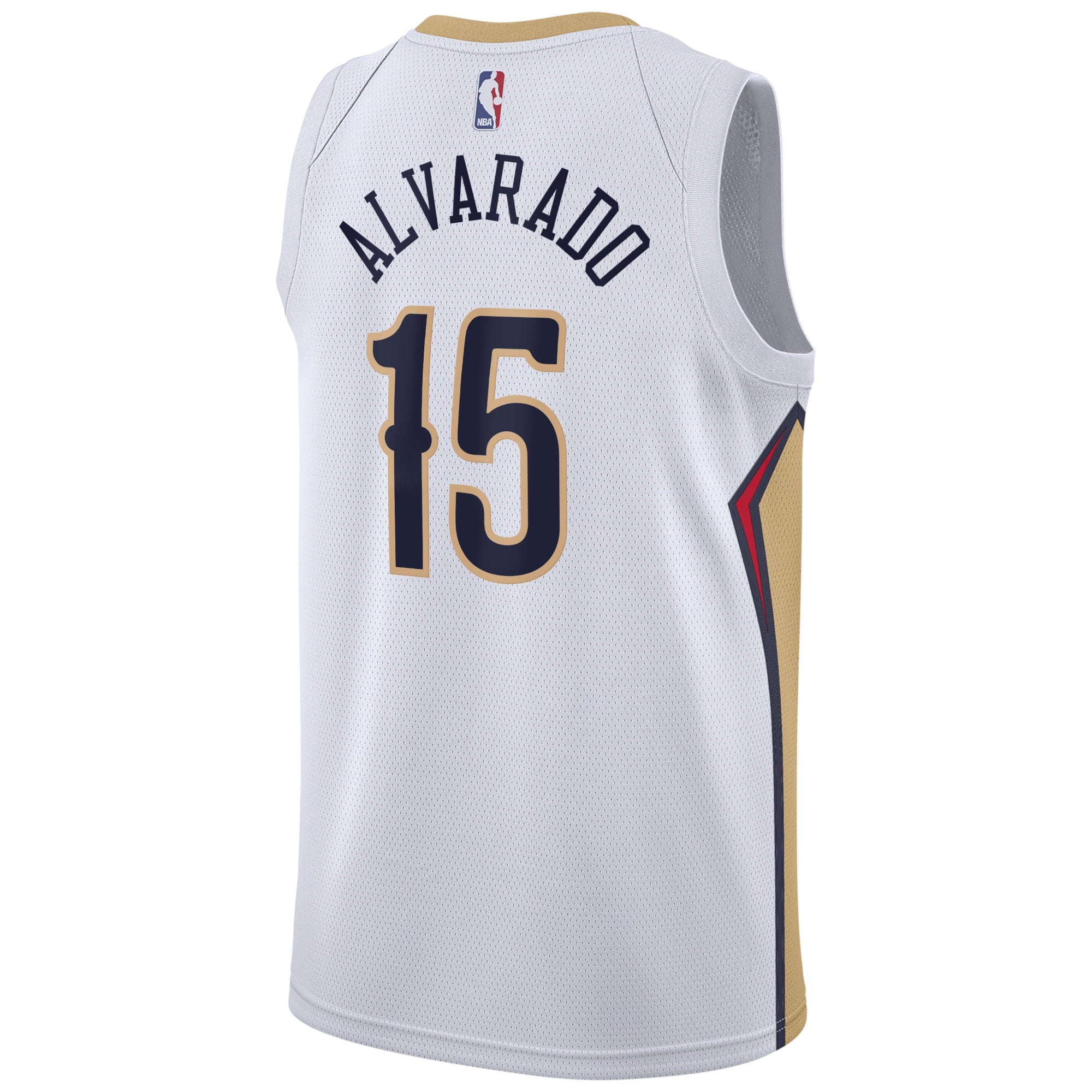 New Orleans Pelicans Nike Association Edition Swingman Jersey - White - Jose Alvarado - Unisex NBA Team Jersey Basketball Fan Apparel