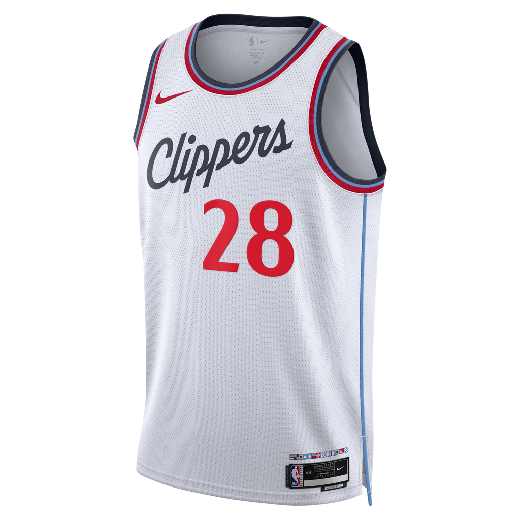 Los Angeles Clippers Nike Replica Association Edition Swingman Jersey - White - Rui Hachimura - Unisex NBA Team Jersey Basketball Fan Apparel