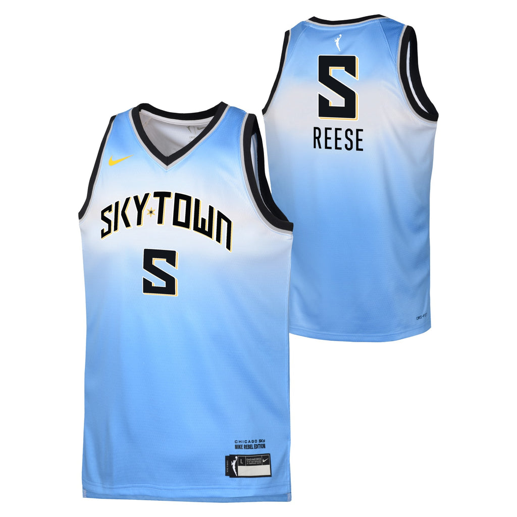 WNBA Chicago Sky Nike Jersey - Angel Reese - Youth NBA Team Jersey Basketball Fan Apparel