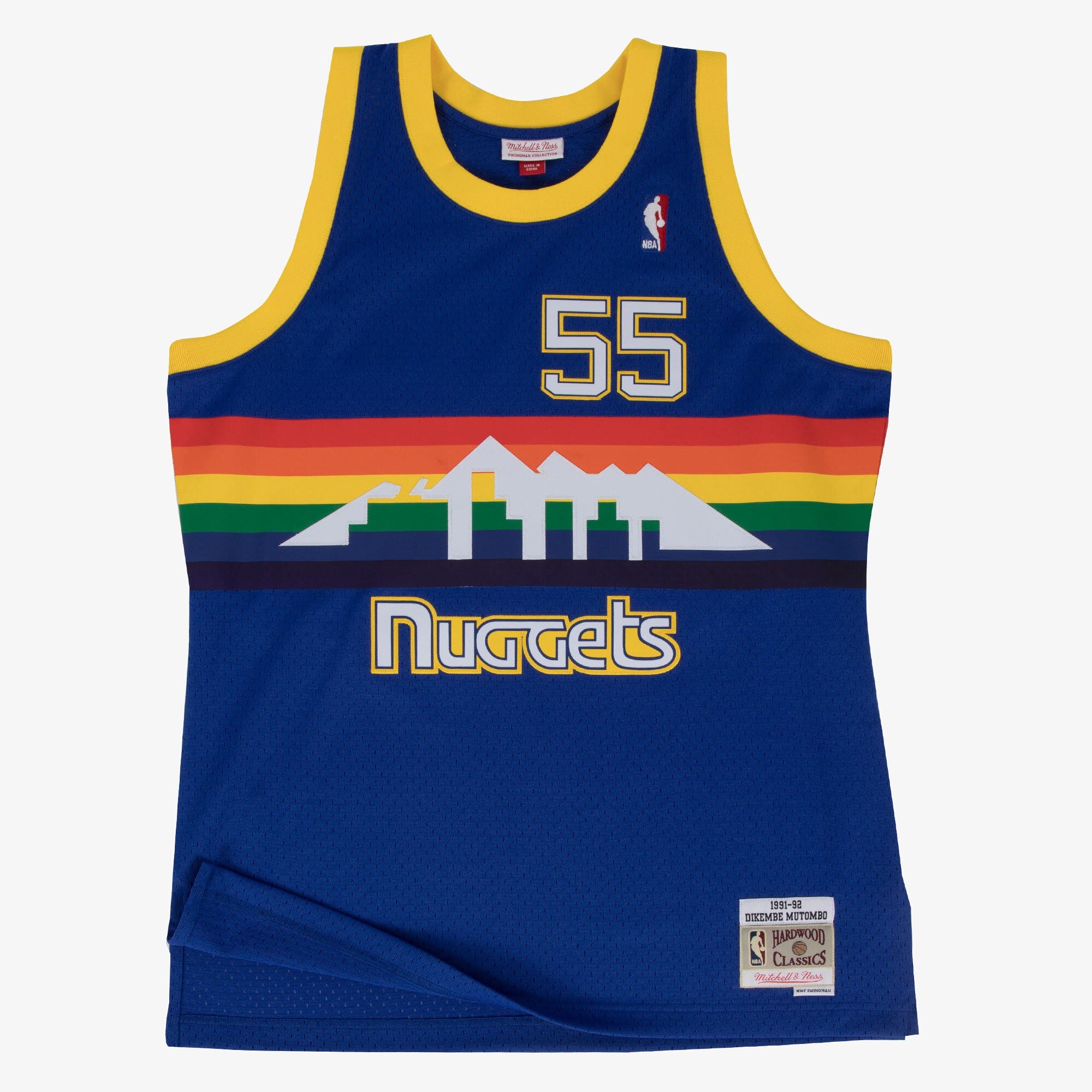Denver Nuggets Mitchell & Ness Swingman Jersey Road Dikembe Mutombo 1991-92 NBA Team Jersey Basketball Fan Apparel