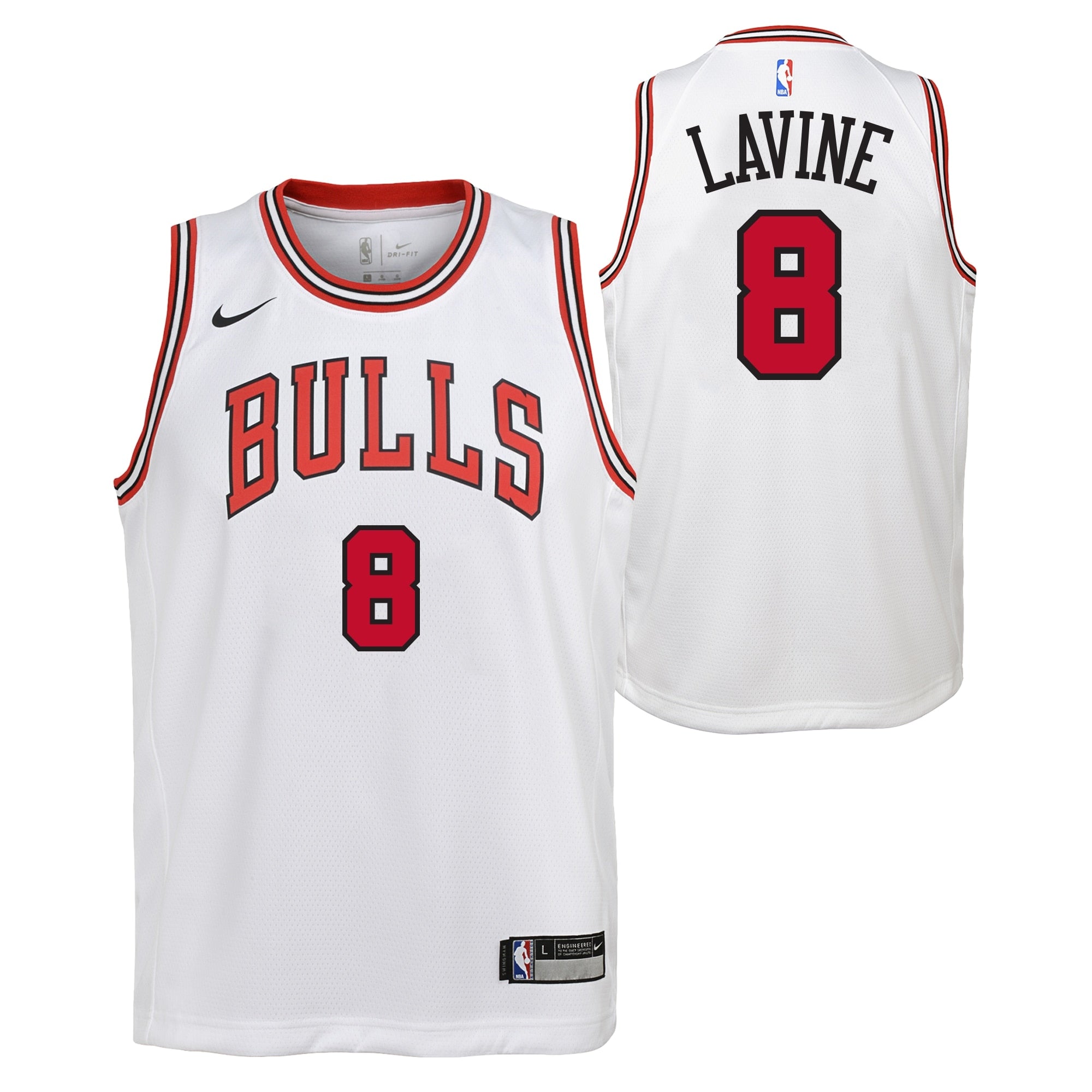 Chicago Bulls Nike Association Edition Swingman Jersey - White - Zach Lavine - Youth NBA Team Jersey Basketball Fan Apparel