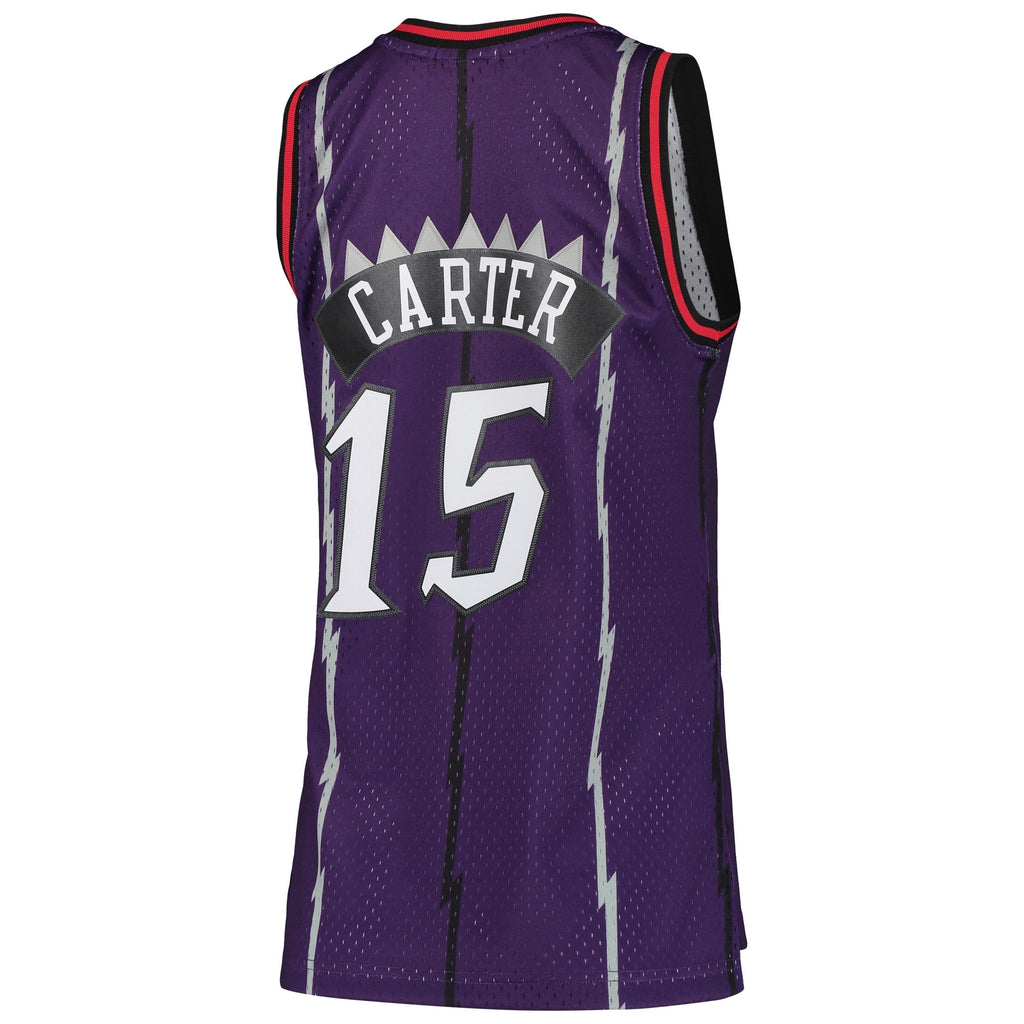 Toronto Raptors Mitchell & Ness Vince Carter 1998-99 Hardwood Classics Swingman Jersey - Purple - Women's NBA Team Jersey Basketball Fan Apparel