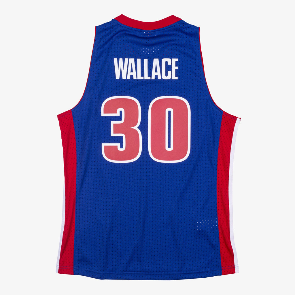 Detroit Pistons Mitchell & Ness Rasheed Wallace 2003 Swingman Authentic Jersey - Royal Blue NBA Team Jersey Basketball Fan Apparel