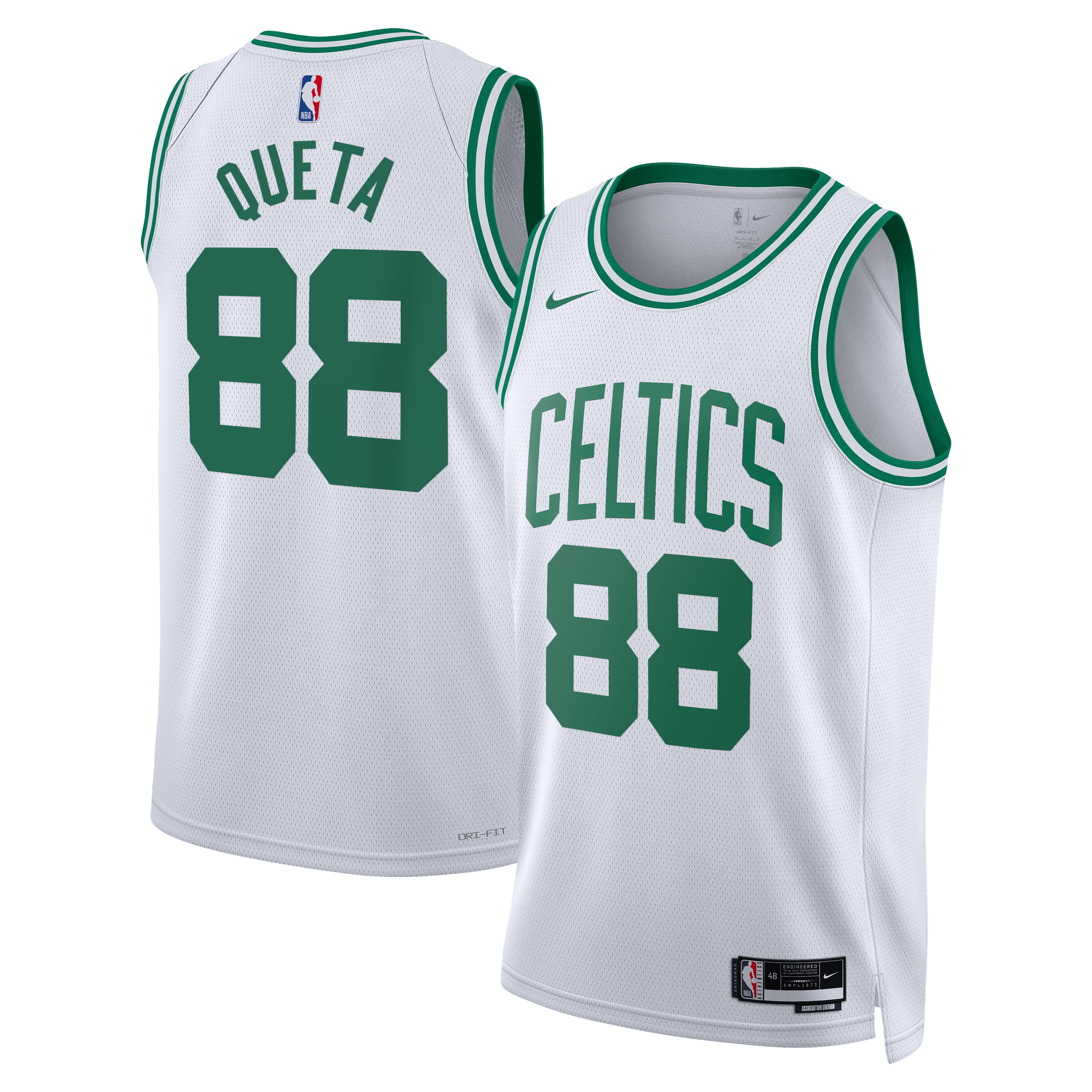 Boston Celtics Nike Association Edition Swingman Jersey - White - Neemias Queta - Unisex NBA Team Jersey Basketball Fan Apparel