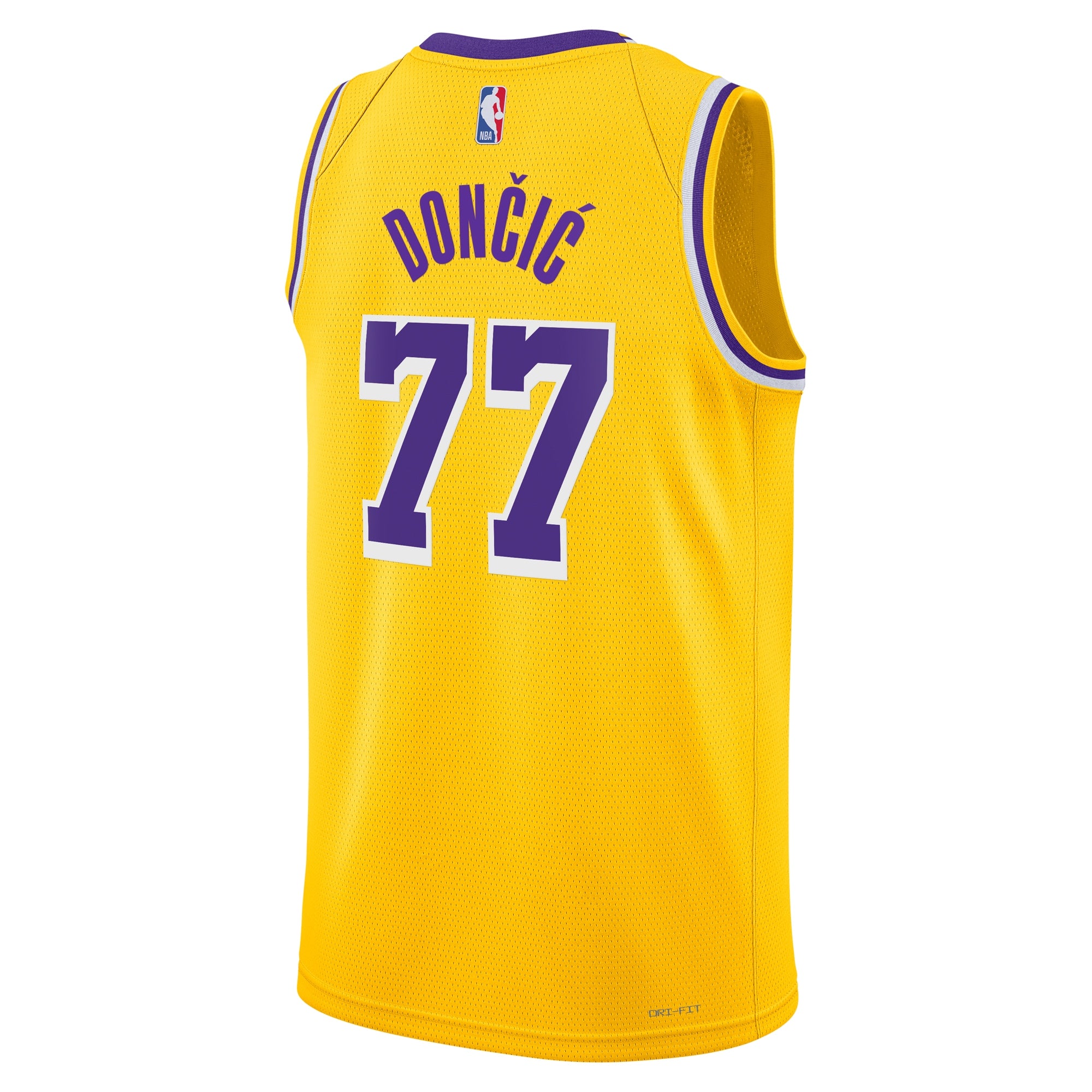 Los Angeles Lakers Nike Icon Edition Swingman Jersey - Gold - Luka Dončić - Unisex NBA Team Jersey Basketball Fan Apparel