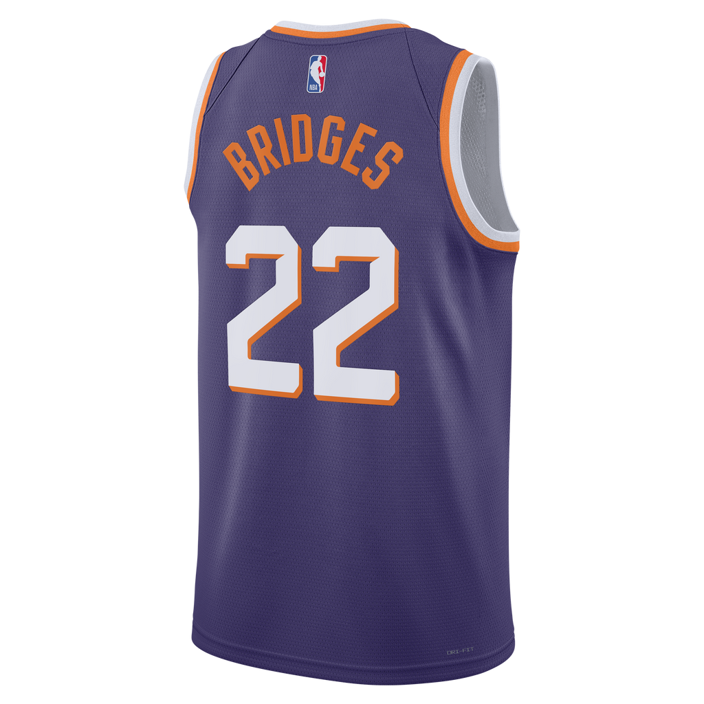 Phoenix Suns Nike Icon Edition Swingman Jersey - Purple - Miles Bridges - Unisex NBA Team Jersey Basketball Fan Apparel