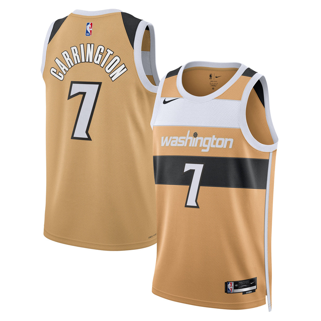 Washington Wizards Nike 2025/26 City Edition Swingman Jersey - Tan - Carlton Carrington - Unisex NBA Team Jersey Basketball Fan Apparel