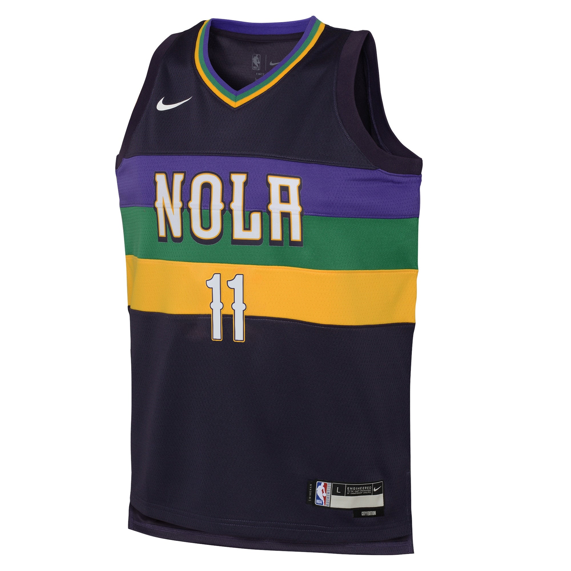 New Orleans Pelicans Nike City Edition Swingman Jersey 22 - Purple - Dyson Daniels - Youth NBA Team Jersey Basketball Fan Apparel