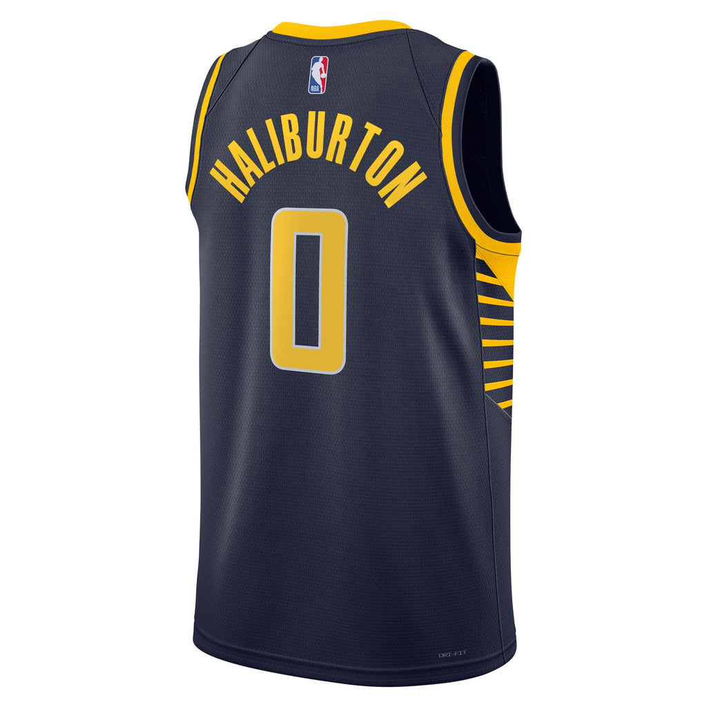Indiana Pacers Nike Icon Edition Swingman Jersey - Navy - Tyrese Haliburton - Unisex NBA Team Jersey Basketball Fan Apparel