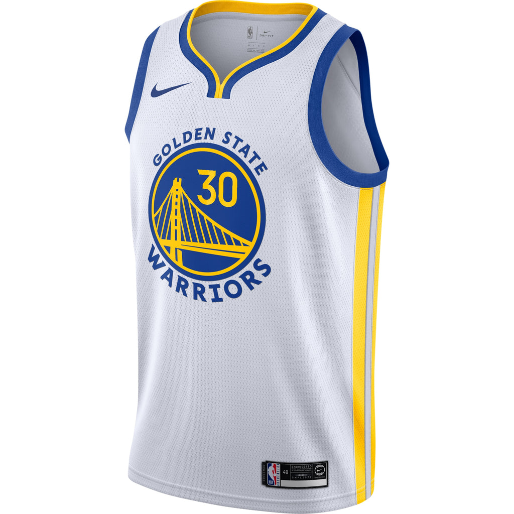 Golden State Warriors Nike Association Edition Swingman Jersey - White - Stephen Curry - Youth NBA Team Jersey Basketball Fan Apparel