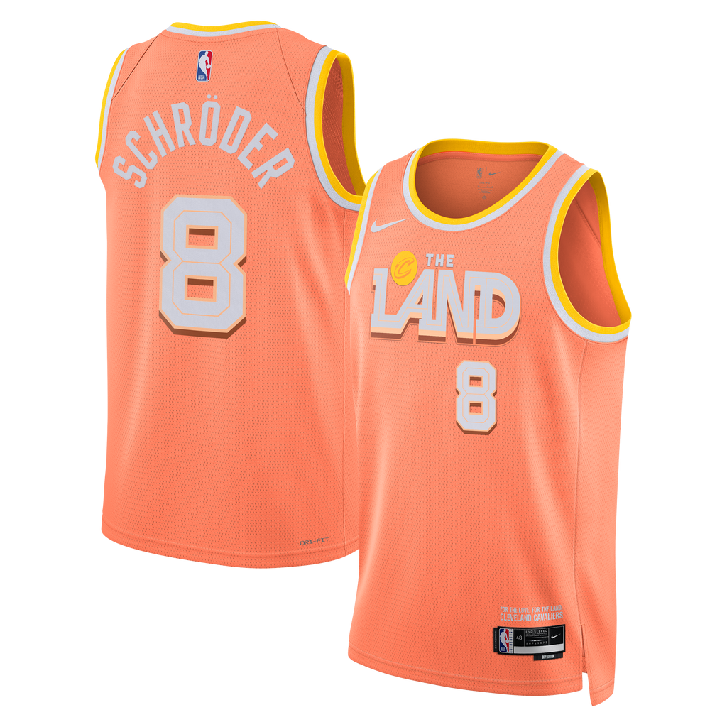 Nike Cleveland Cavaliers 2025/26 City Edition Swingman Jersey - Orange - Dennis Schröder - Unisex NBA Team Jersey Basketball Fan Apparel