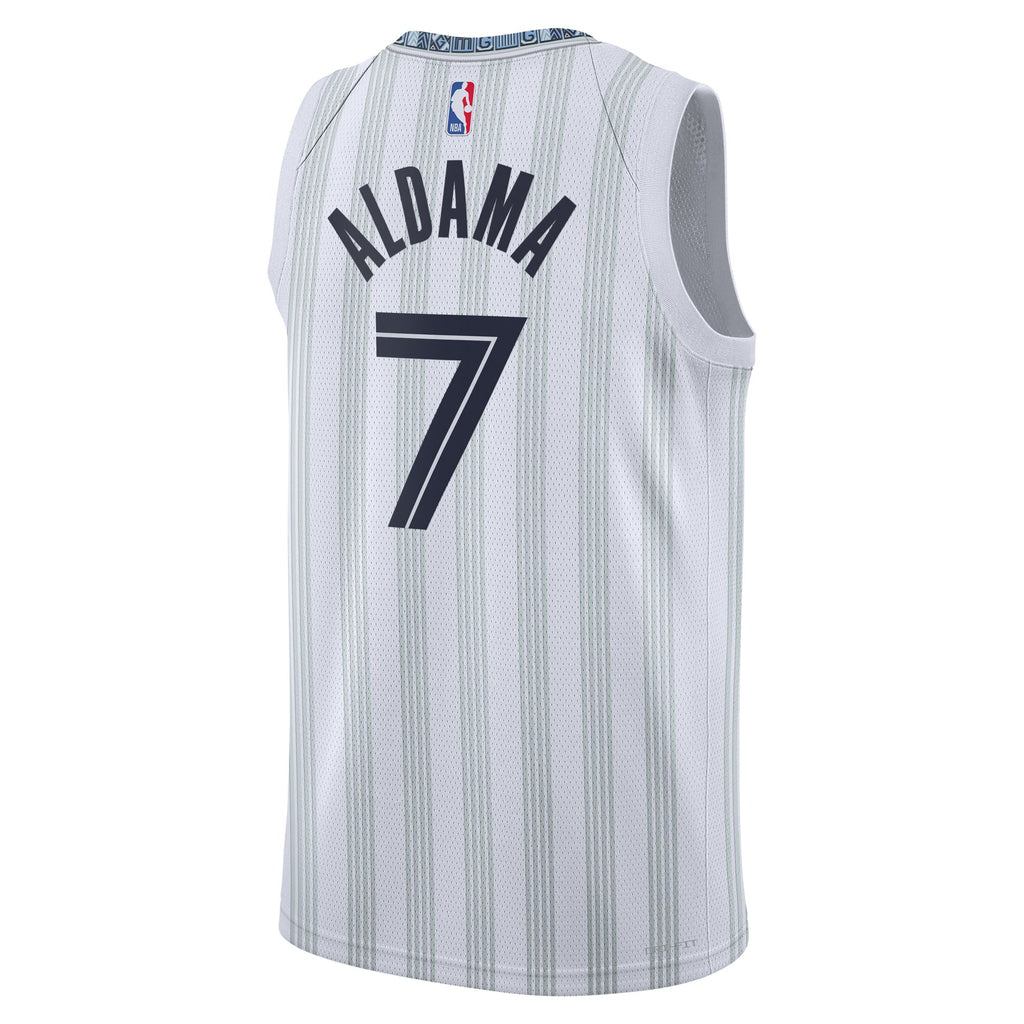 Memphis Grizzlies Nike 2025/26 City Edition Swingman Jersey - Gray - Santi Aldama - Unisex NBA Team Jersey Basketball Fan Apparel