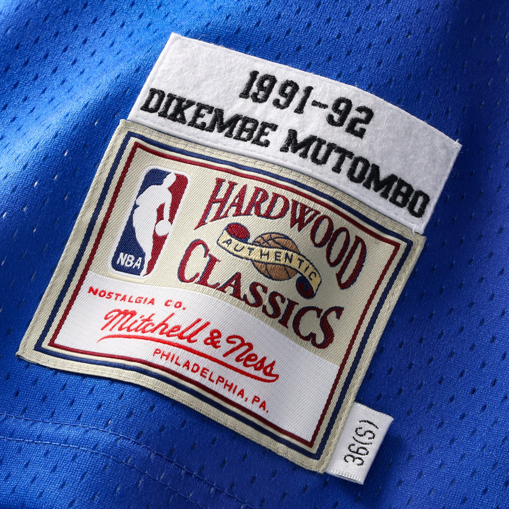 Denver Nuggets Mitchell & Ness Dikembe Mutombo Authentic Jersey - Royal Blue NBA Team Jersey Basketball Fan Apparel
