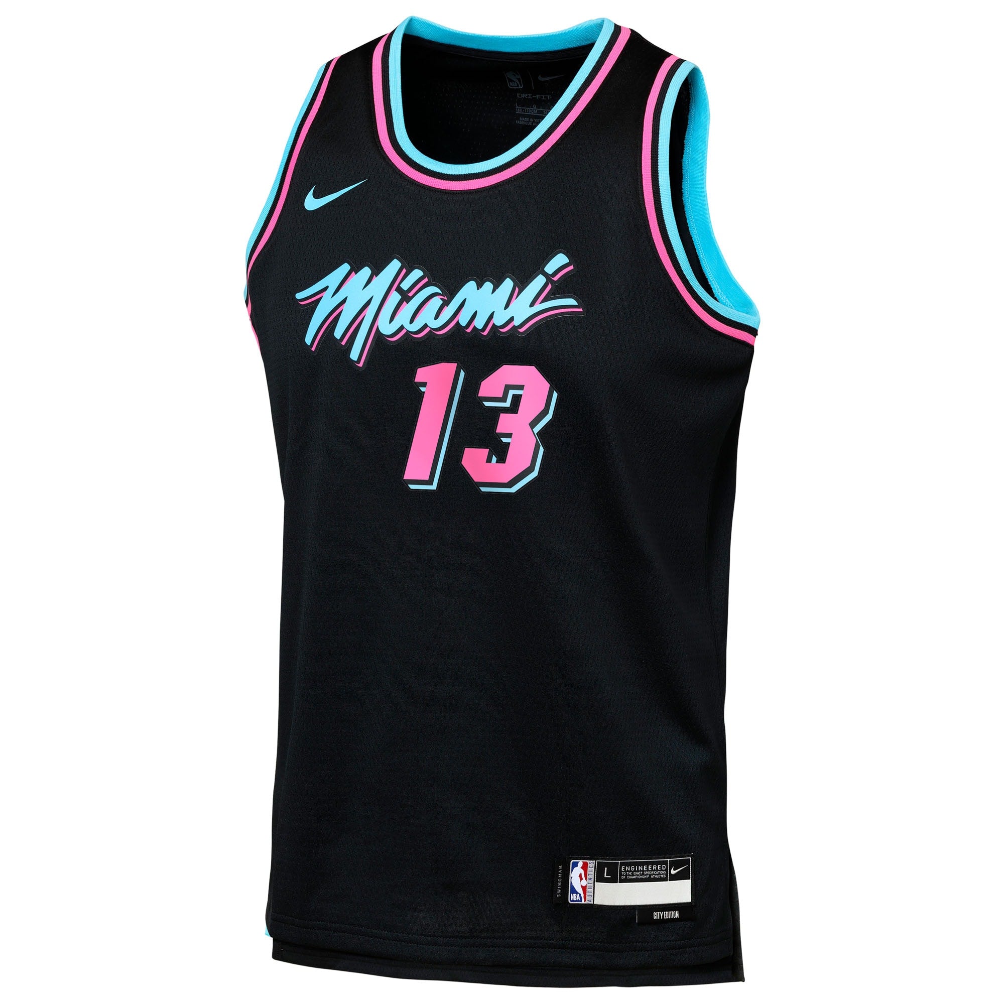 Miami Heat Nike 2025/26 City Edition Swingman Jersey - Black - Bam Adebayo - Youth NBA Team Jersey Basketball Fan Apparel