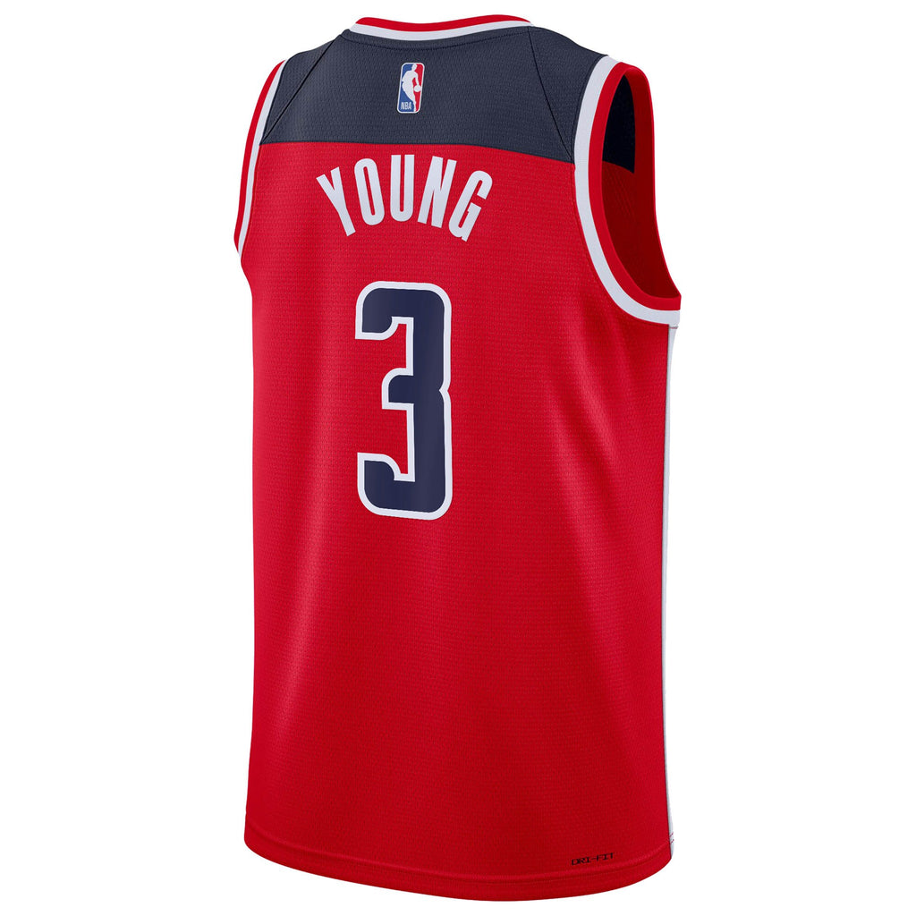 Washington Wizards Nike Icon Edition Swingman Jersey - Red - Trae Young - Youth NBA Team Jersey Basketball Fan Apparel