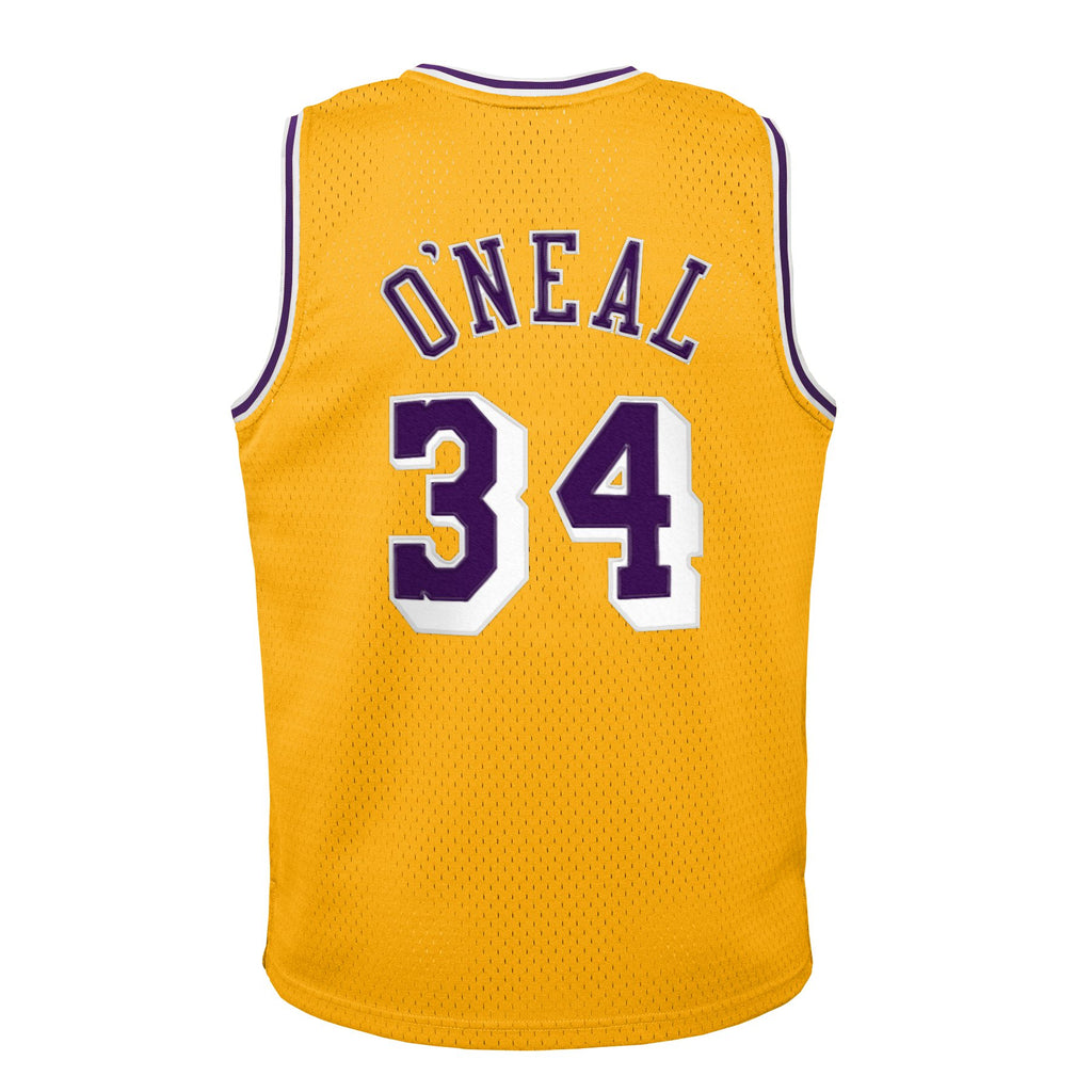Los Angeles Lakers Shaquille O'Neal Hardwood Classics Road Jersey - Youth NBA Team Jersey Basketball Fan Apparel