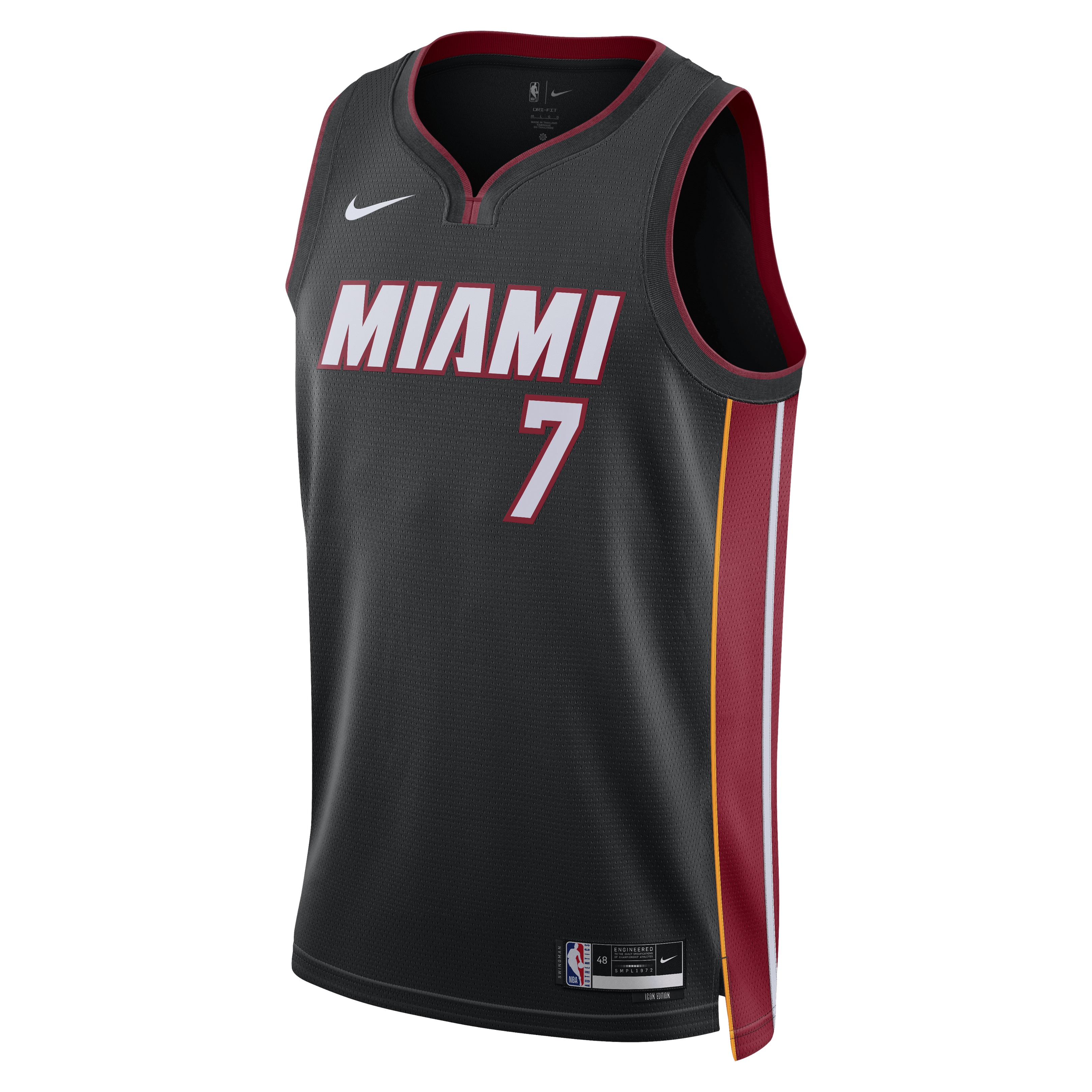 Miami Heat Nike Icon Edition Swingman Jersey - Black - Giannis Antetokounmpo - Unisex NBA Team Jersey Basketball Fan Apparel