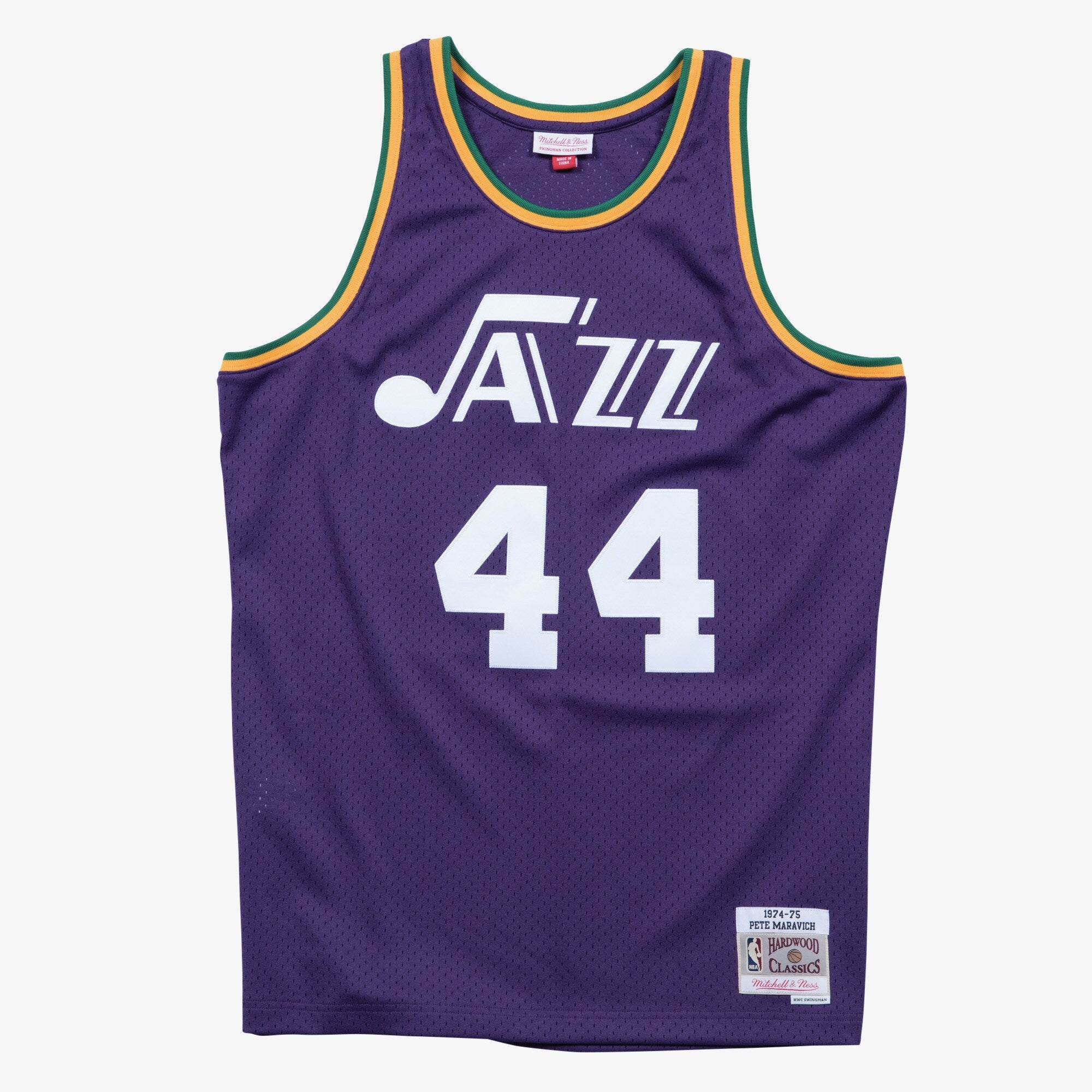 New Orleans Jazz Mitchell & Ness Pete Maravich 1974 Swingman Road Authentic Jersey - Purple NBA Team Jersey Basketball Fan Apparel