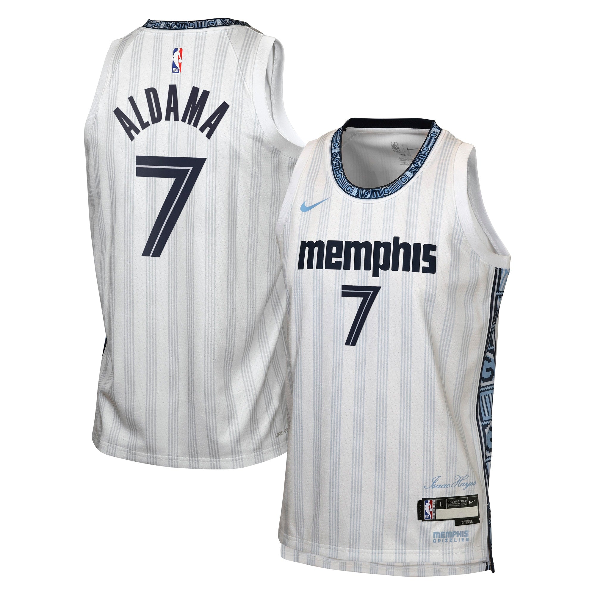 Memphis Grizzlies Nike 2025/26 City Edition Swingman Jersey - Gray - Santi Aldama - Youth NBA Team Jersey Basketball Fan Apparel