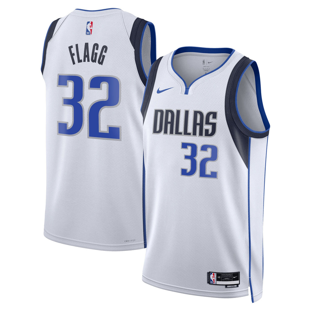 Dallas Mavericks Nike Association Edition Swingman Jersey NBA 2025 First Round Draft Pick - White - Cooper Flagg - Unisex NBA Team Jersey Basketball F