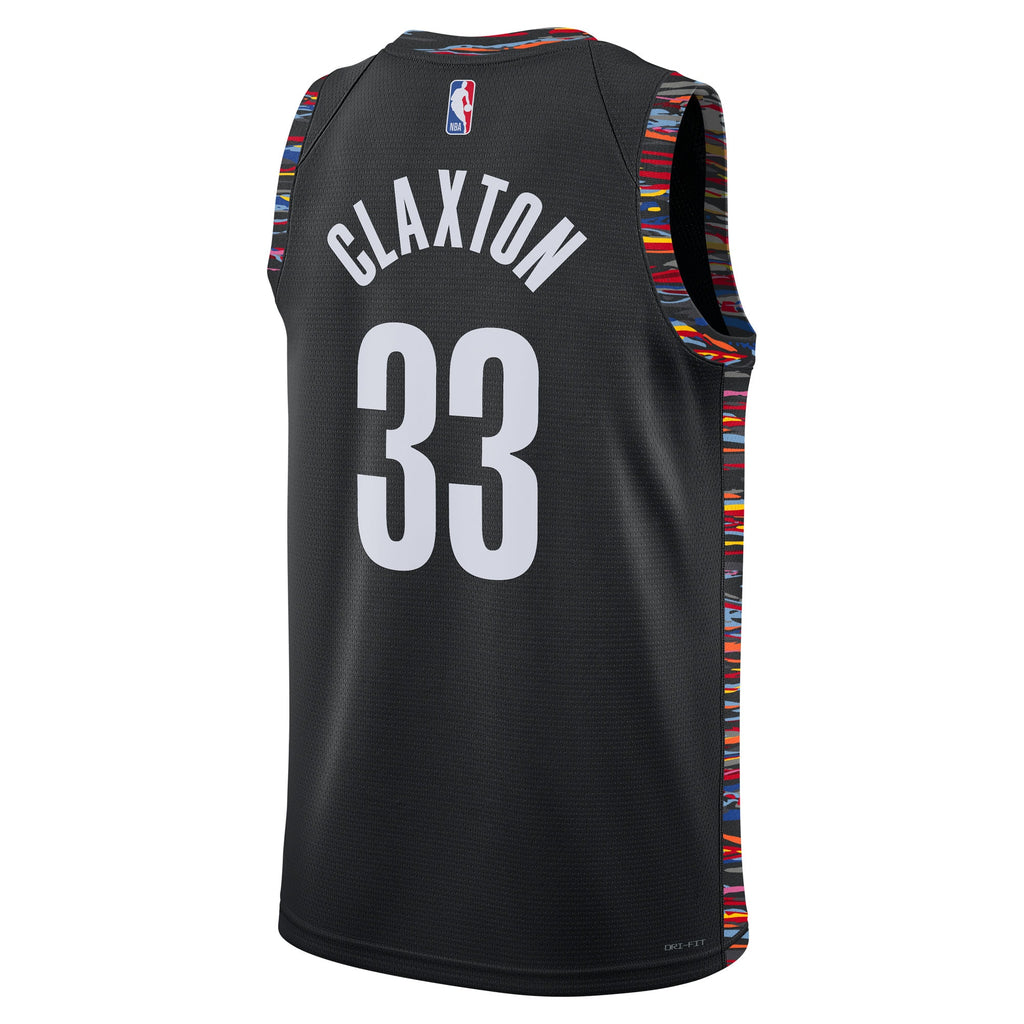 Brooklyn Nets Nike 2025/26 City Edition Swingman Jersey - Black - Nic Claxton - Unisex NBA Team Jersey Basketball Fan Apparel