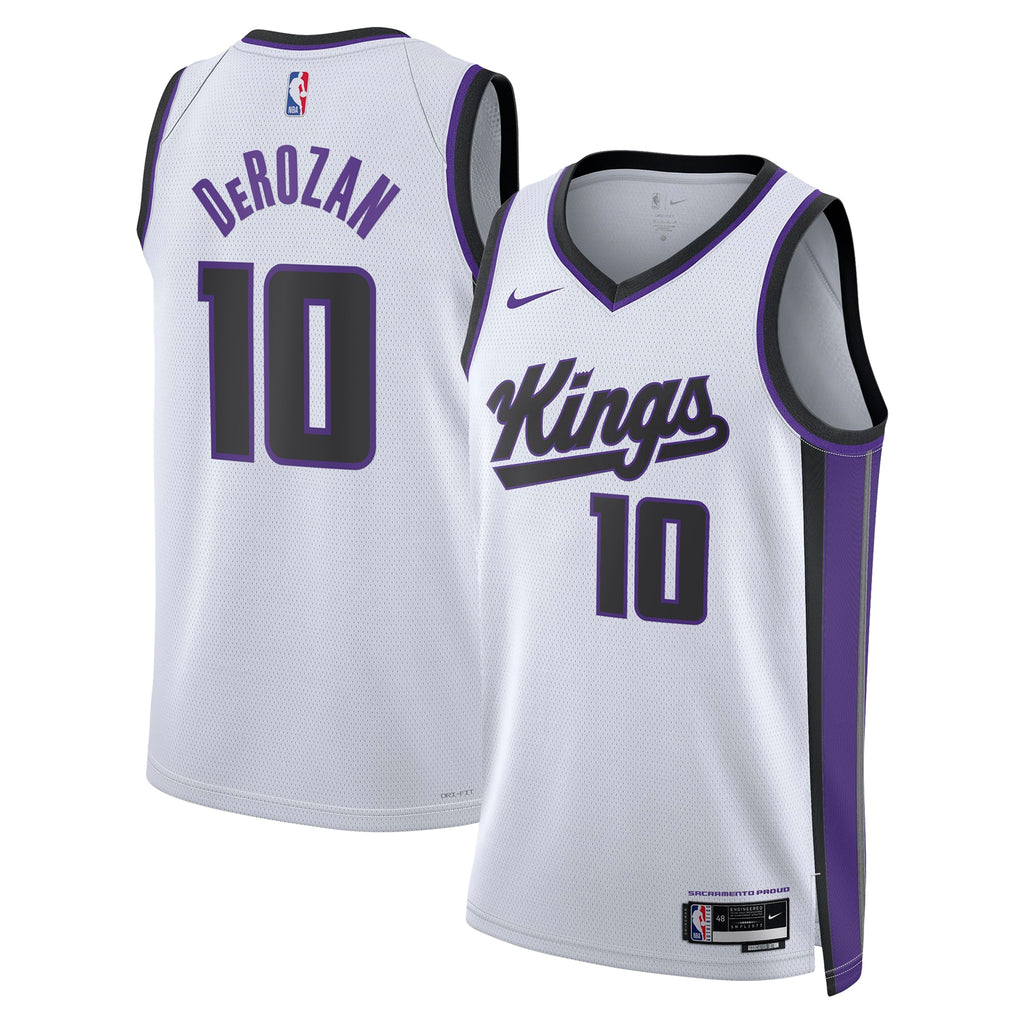 Sacramento Kings Nike Association Edition Swingman Jersey - White - DeMar DeRozan - Unisex NBA Team Jersey Basketball Fan Apparel