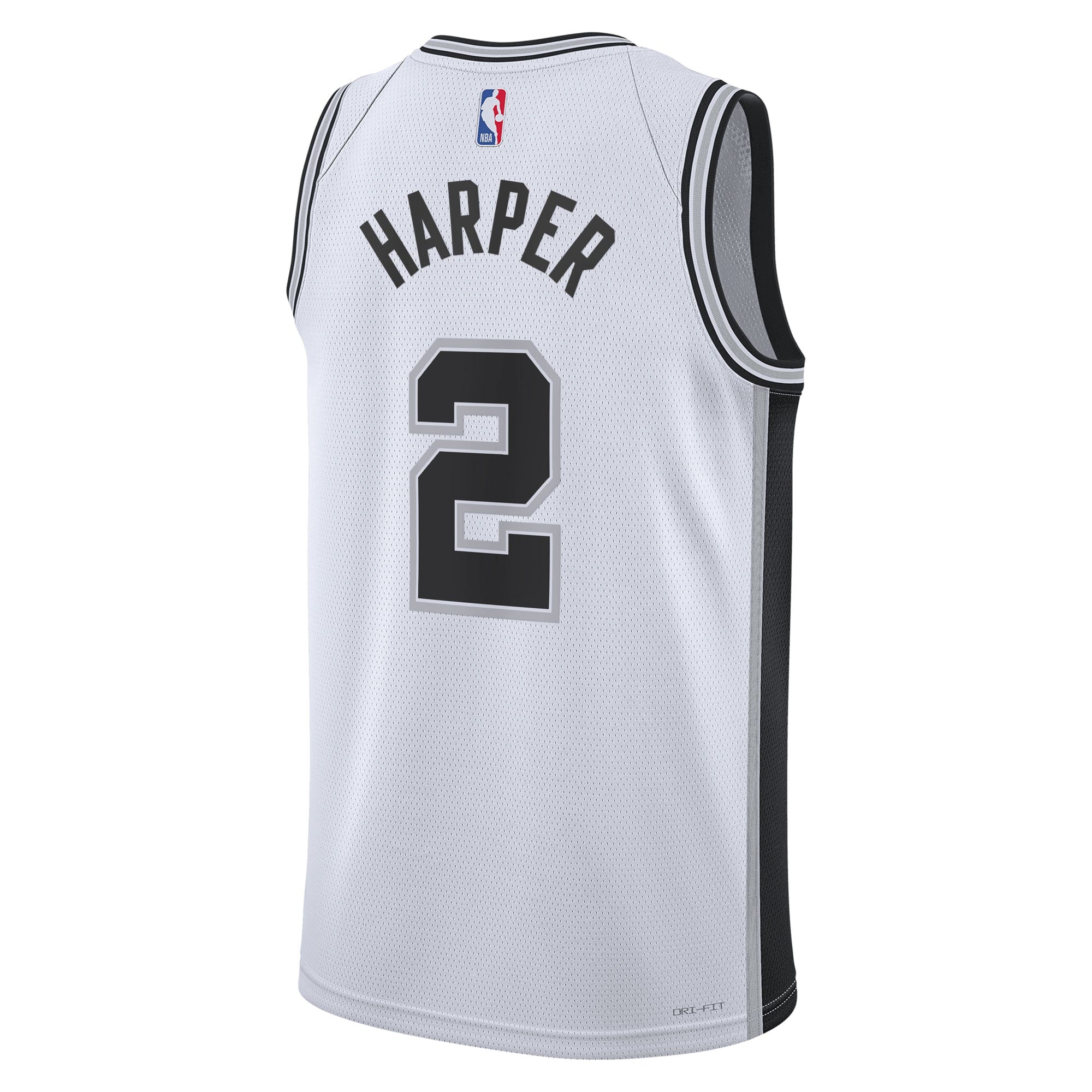 San Antonio Spurs Nike Association Swingman Jersey NBA 2025 First Round Draft Pick - White - Dylan Harper - Youth NBA Team Jersey Basketball Fan Appar