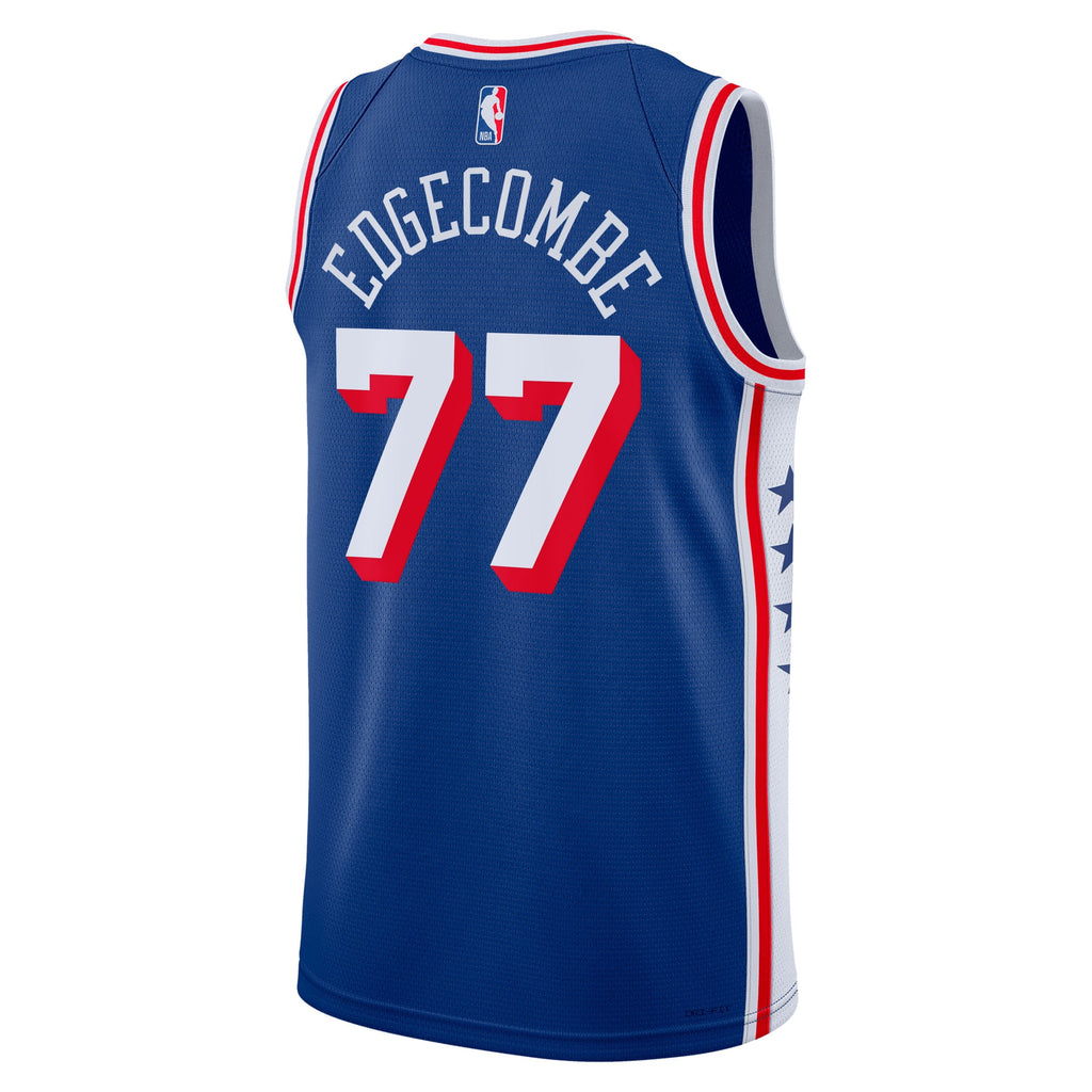 Philadelphia 76ers Nike Icon Edition Swingman Jersey - Royal - VJ Edgecombe - Youth NBA Team Jersey Basketball Fan Apparel