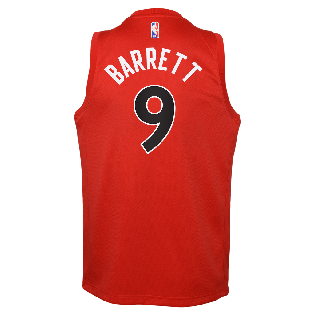 Toronto Raptors Nike Icon Edition Swingman Jersey - Red - RJ Barrett - Youth NBA Team Jersey Basketball Fan Apparel