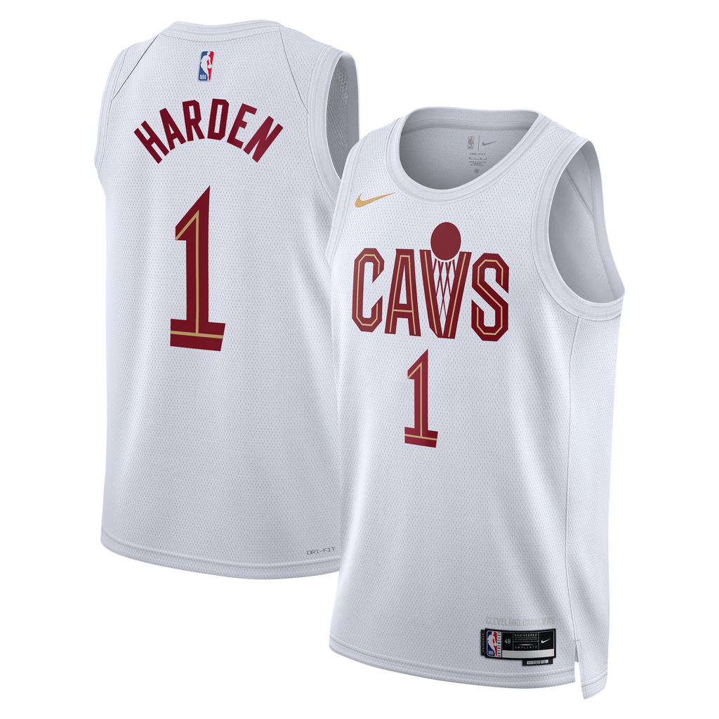 Cleveland Cavaliers Nike Association Edition Swingman Jersey - White - James Harden - Unisex NBA Team Jersey Basketball Fan Apparel