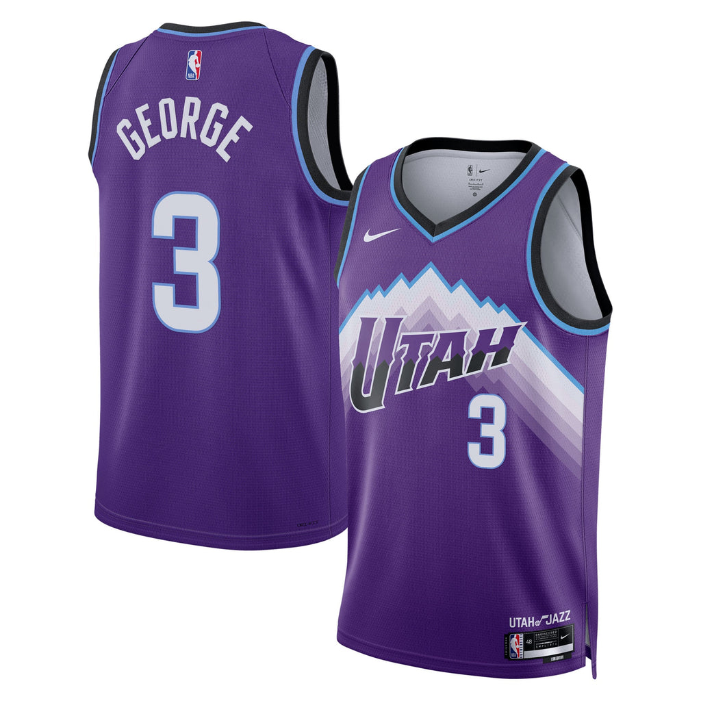Utah Jazz Nike Replica Icon Edition Swingman Jersey - Purple - Keyonte George - Youth NBA Team Jersey Basketball Fan Apparel