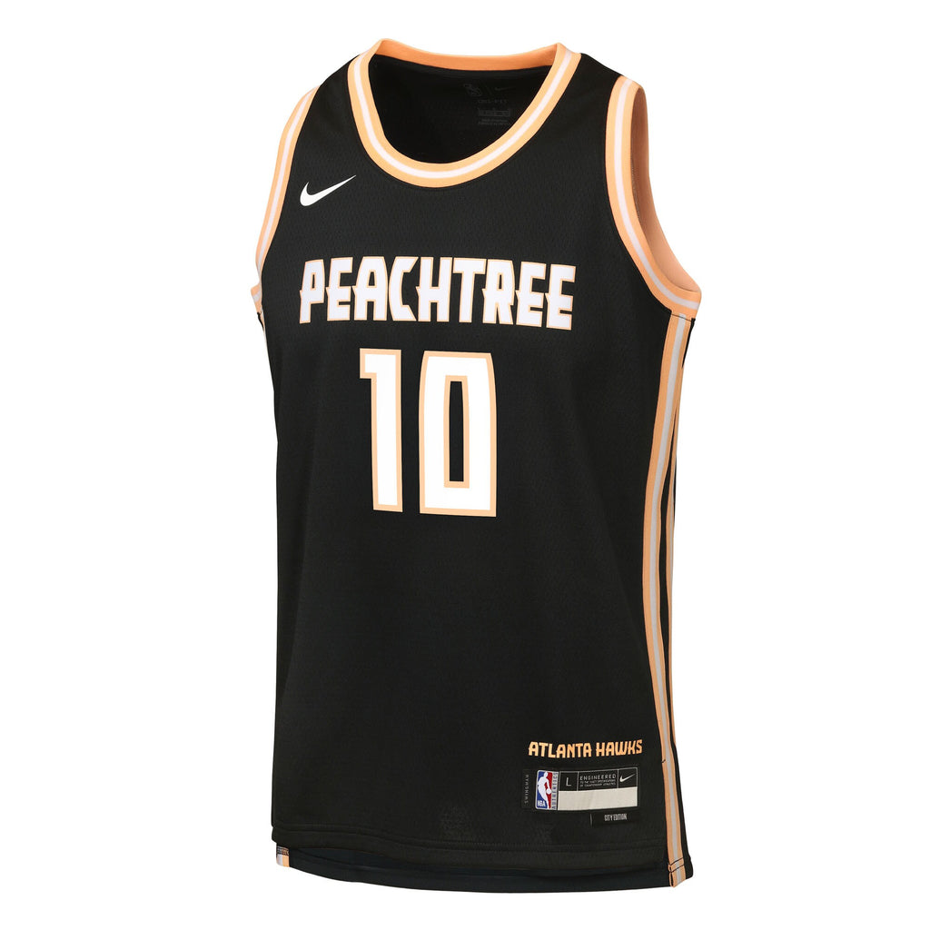 Atlanta Hawks Nike 2025/26 City Edition Swingman Jersey - Black - Zaccharie Risacher - Youth NBA Team Jersey Basketball Fan Apparel