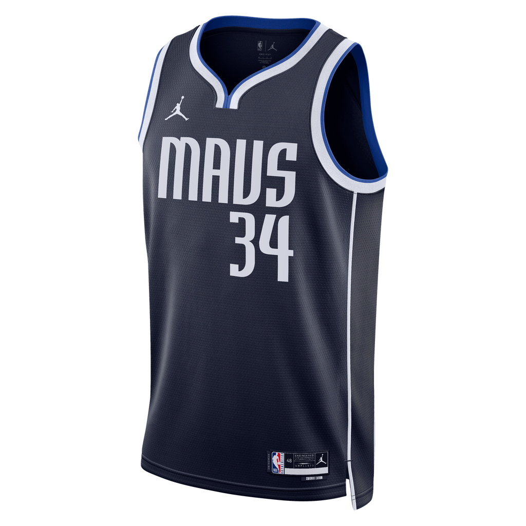 Dallas Mavericks Jordan Brand Statement Edition Swingman Jersey - Navy - Santi Aldama - Unisex NBA Team Jersey Basketball Fan Apparel
