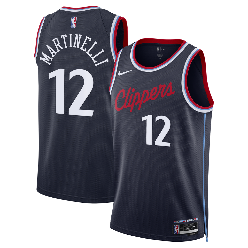 Los Angeles Clippers Nike Replica Icon Edition Swingman Jersey - Navy - Nick Martinelli - Youth NBA Team Jersey Basketball Fan Apparel